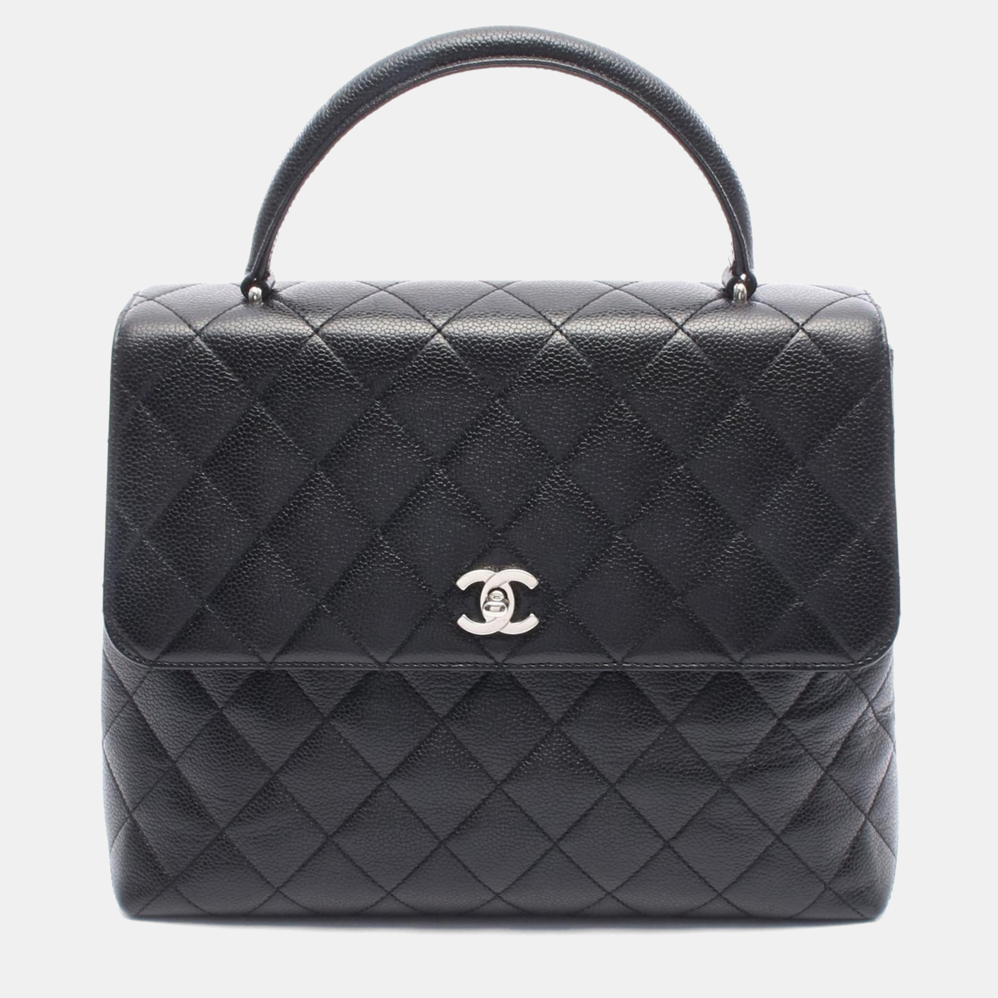 

Chanel CC Matelasse Black Grained Calfskin Handbag