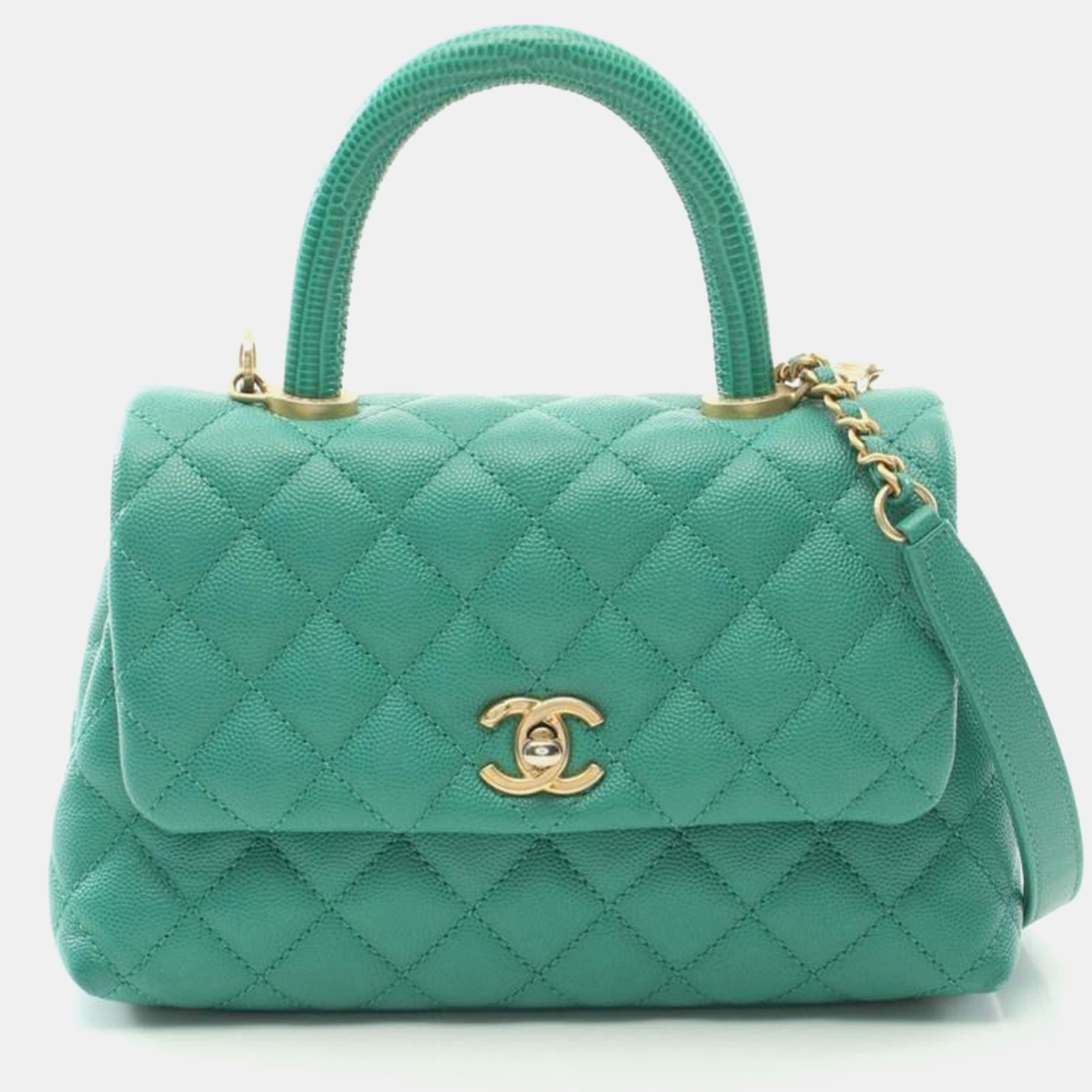 

Chanel Coco Handle Flap Matelasse, Green