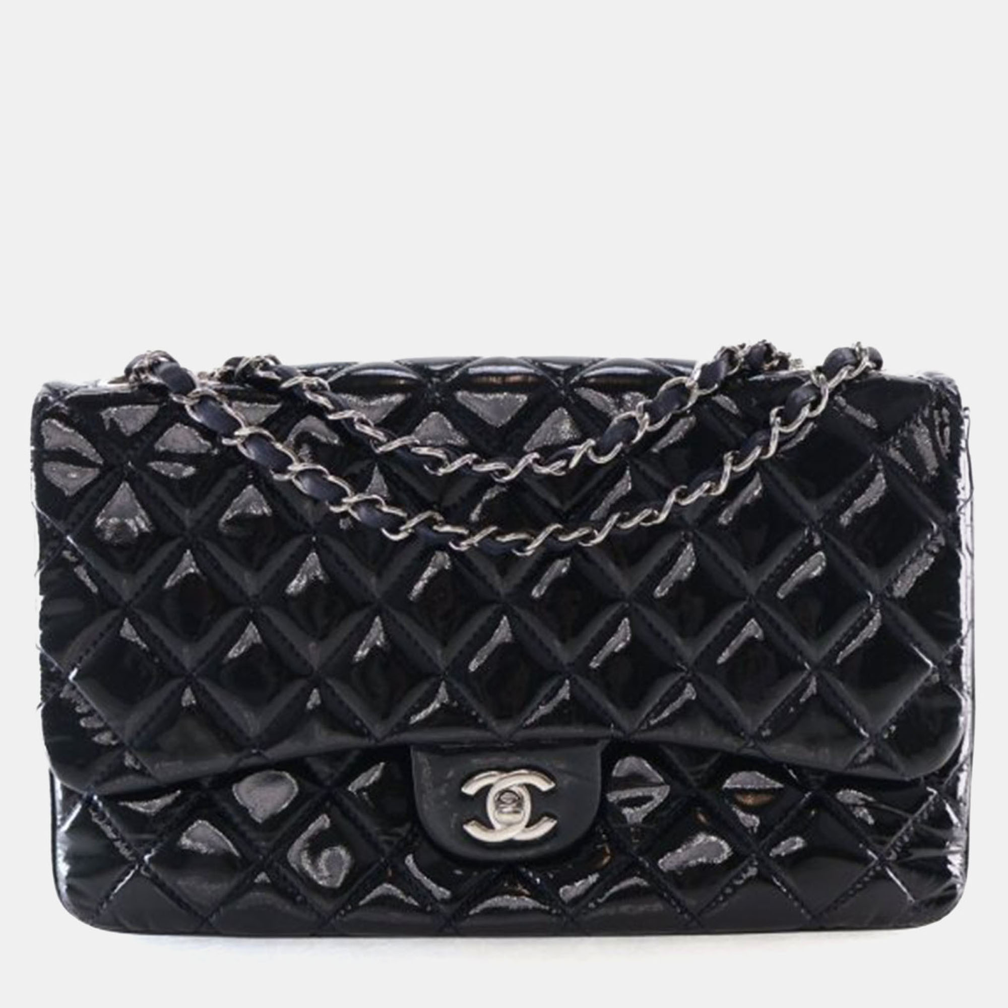 

Chanel Medium Patent 3 Bag, Black