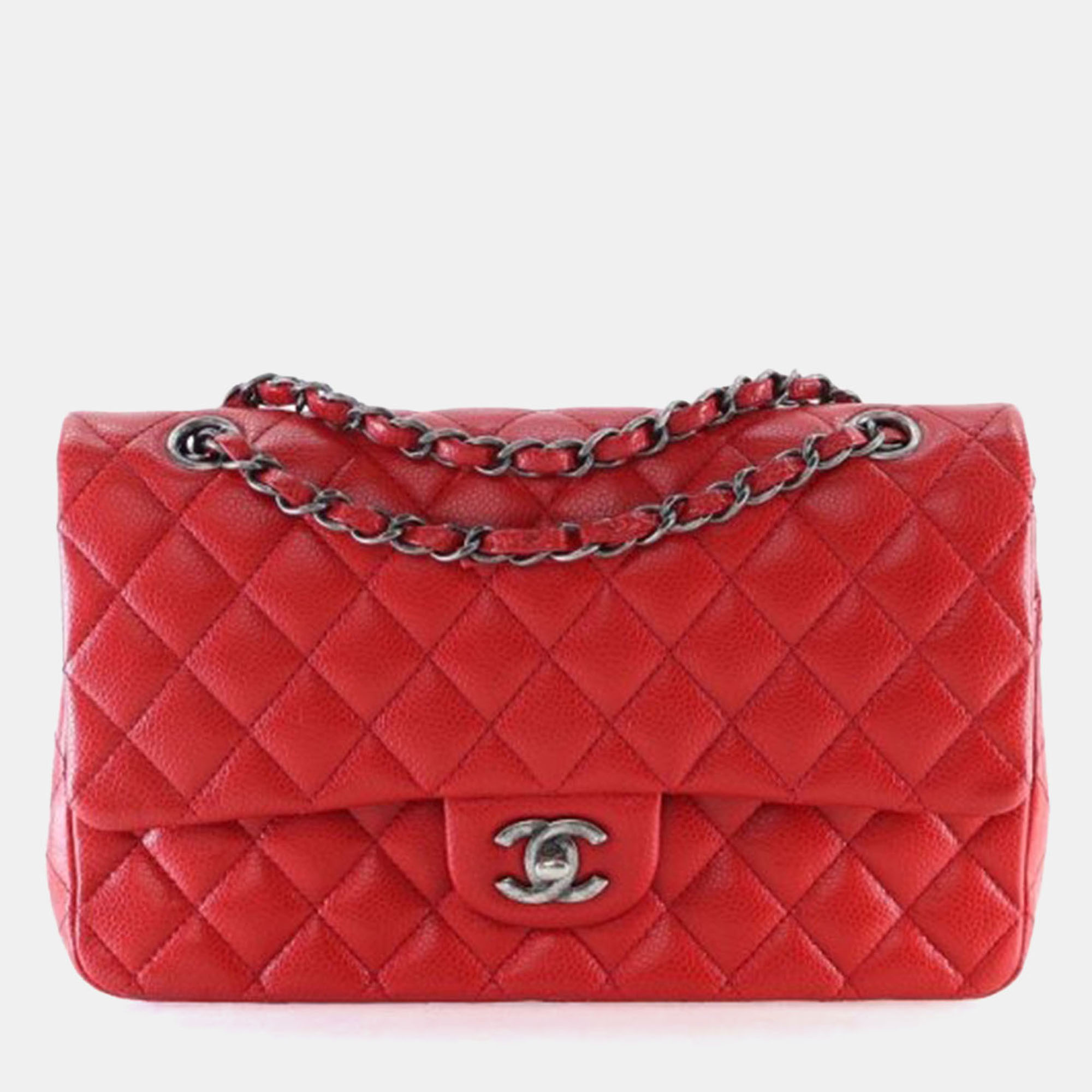 

Chanel Medium Red Caviar Classic Double Flap Bag