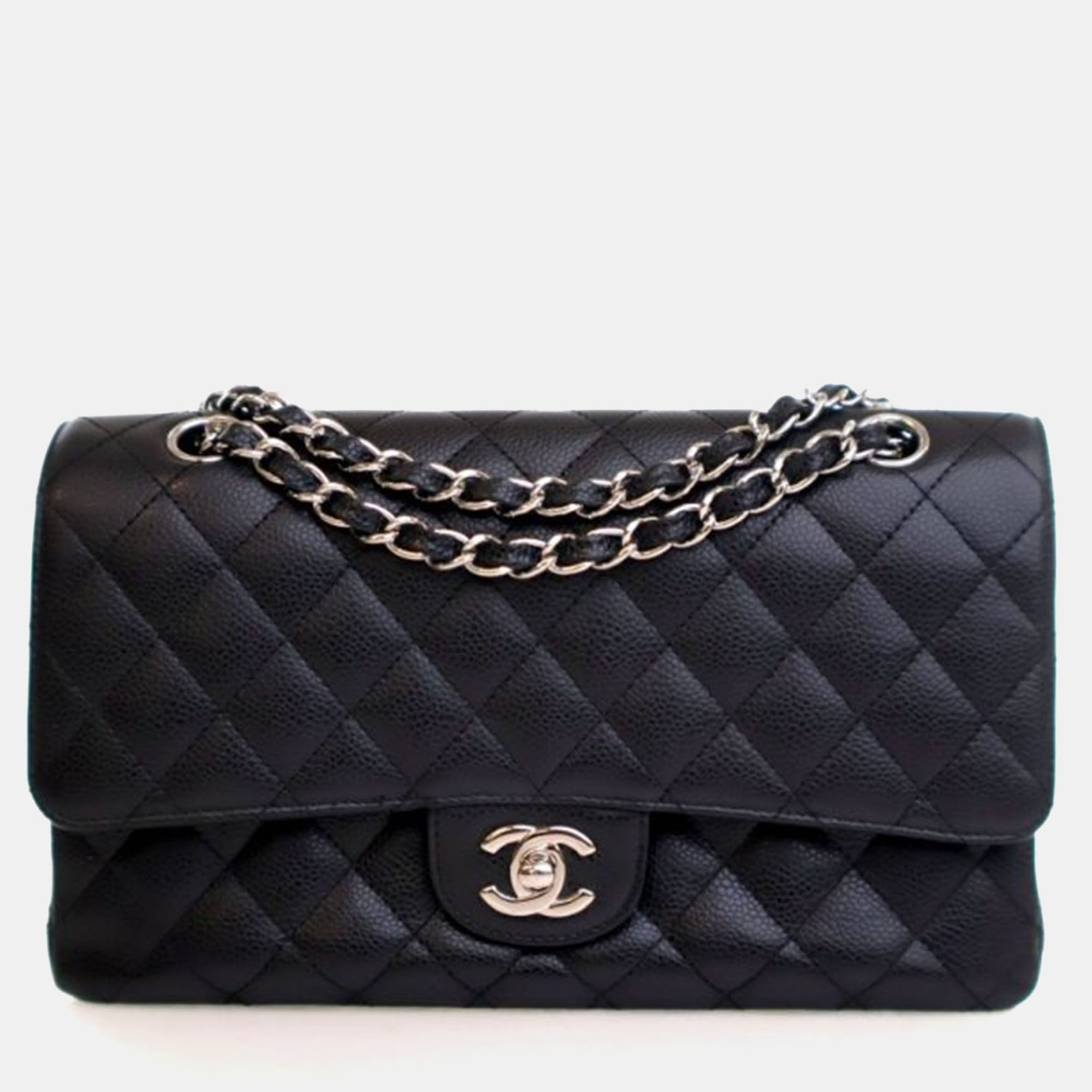 

Chanel Medium Black Caviar Classic Double Flap Bag