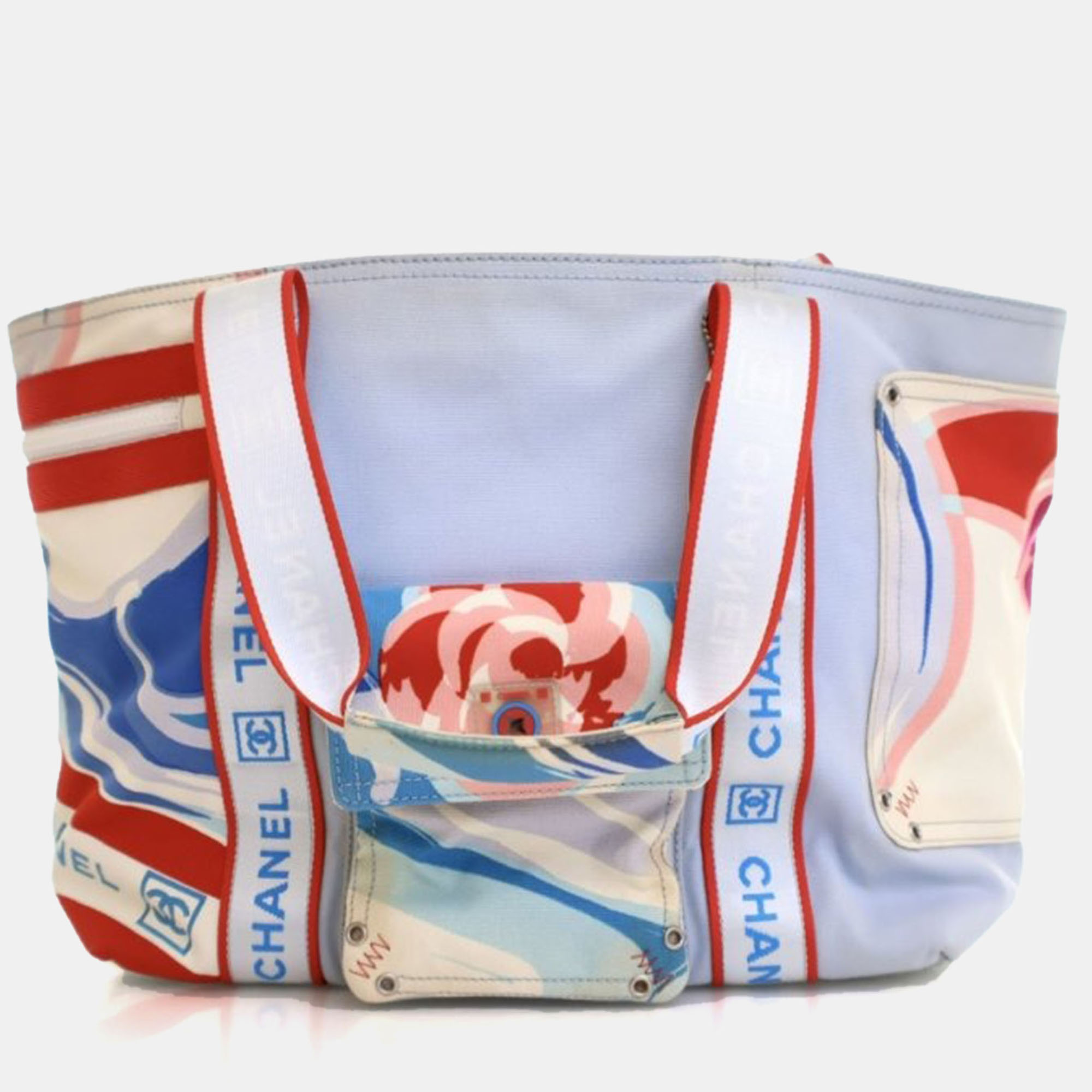 Pre-owned Chanel Sports Line Surfline Tote In Multi