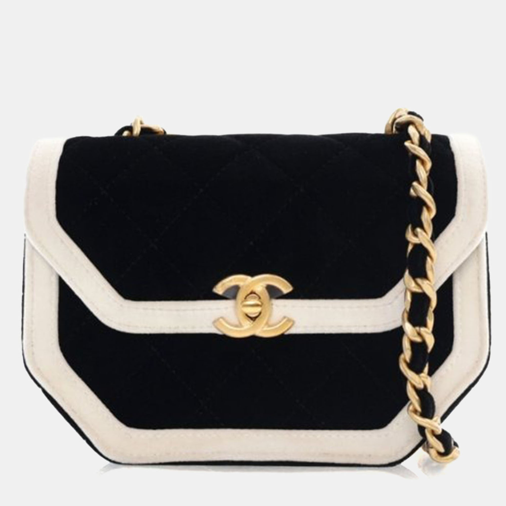 

Chanel Vintage Mini Velvet Place Vendome Flap Bag, Black