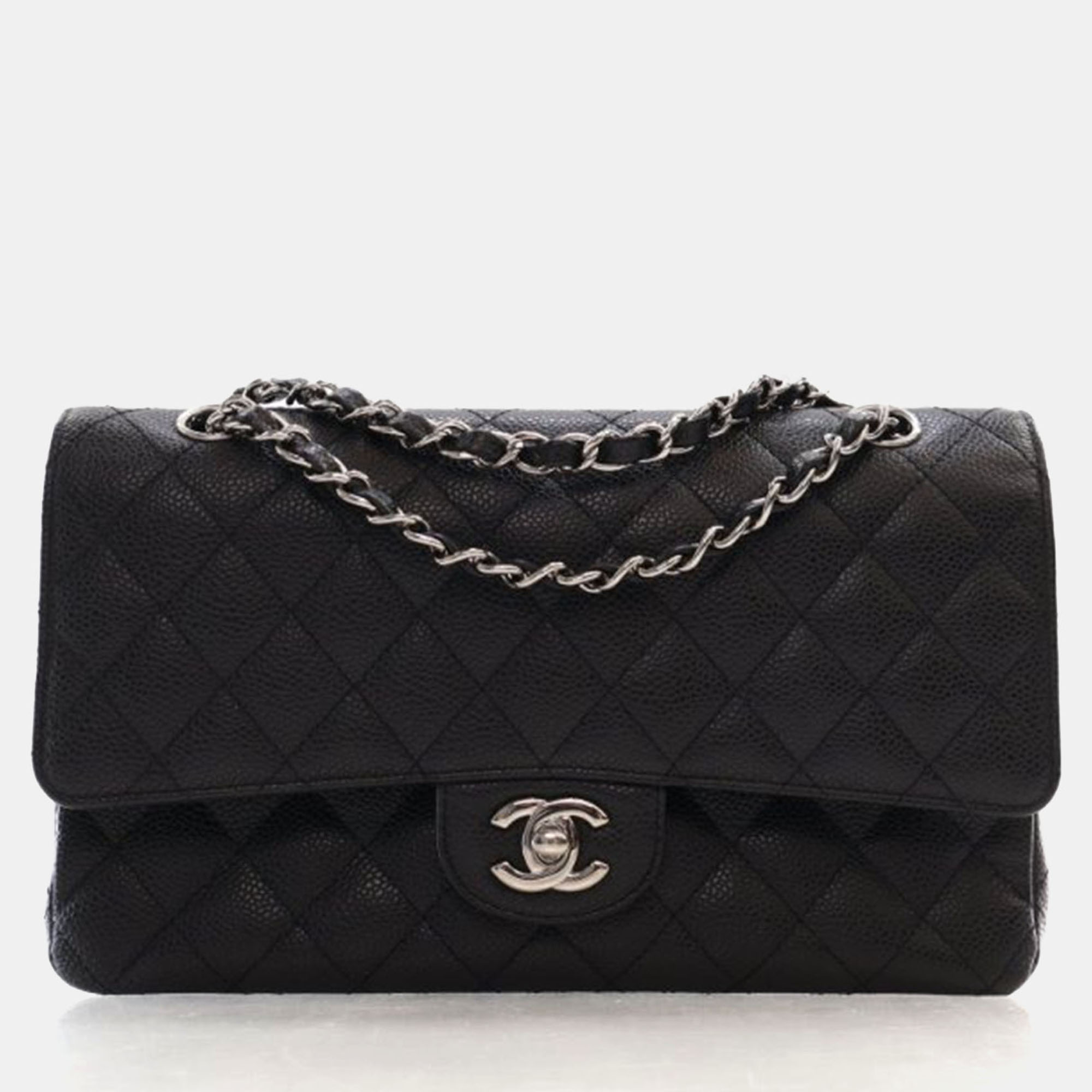 

Chanel Medium Caviar Classic Double Flap Bag, Black