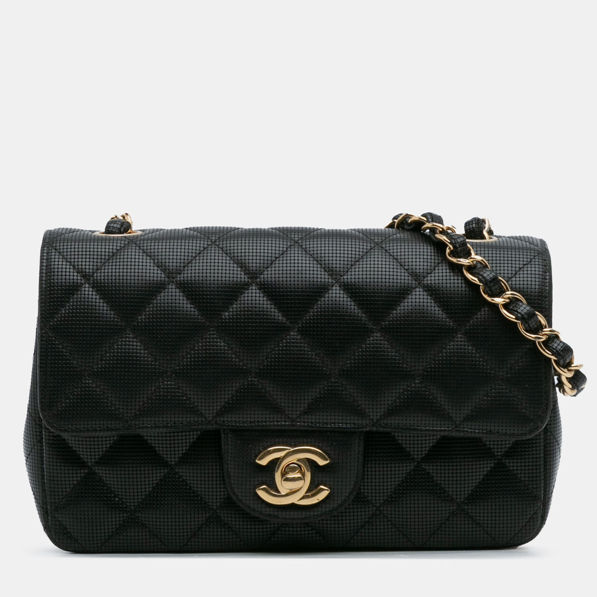 

Chanel Classic Flap Mini Multicolor Calfskin Leather Shoulder Bag, Black