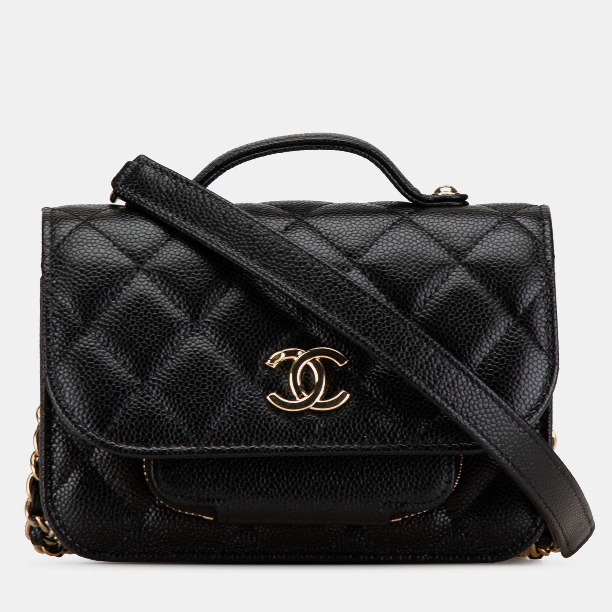 

Chanel Black Mini Caviar Business Affinity Top Handle Bag
