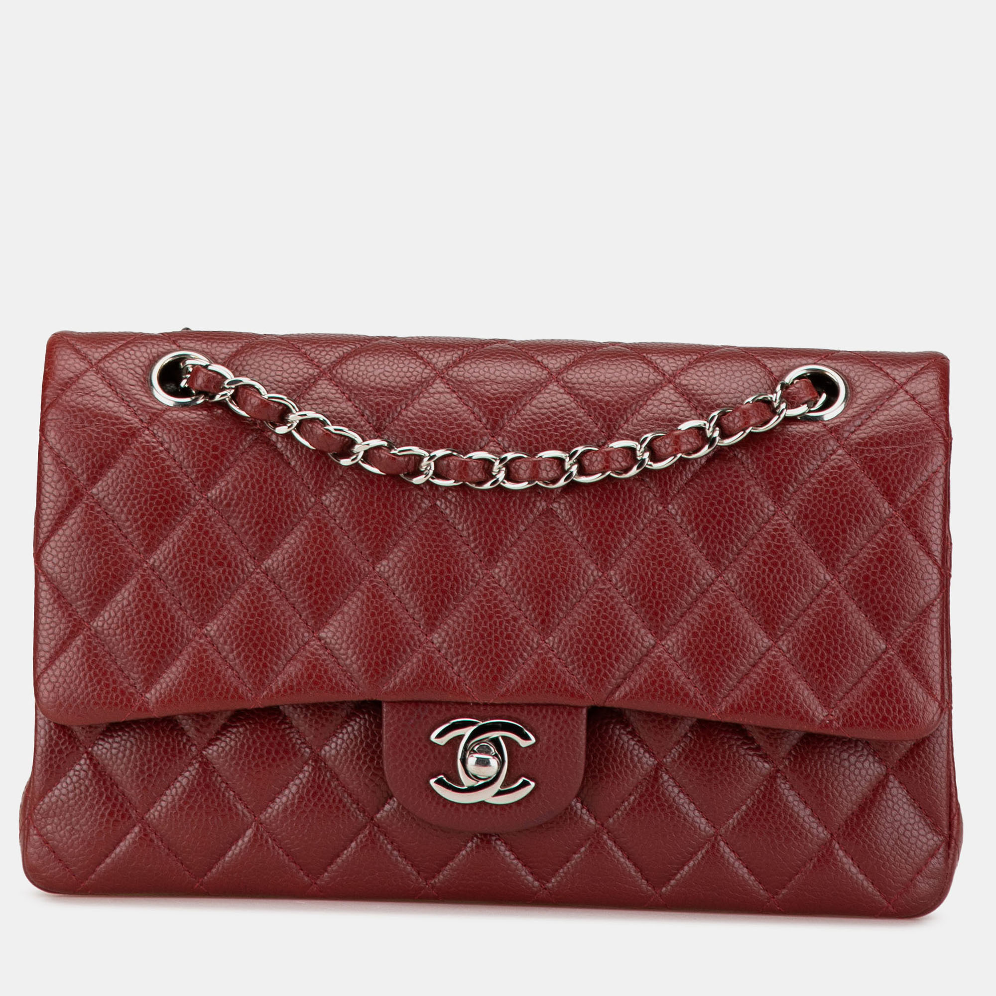 

Chanel Red Medium Classic Caviar Double Flap