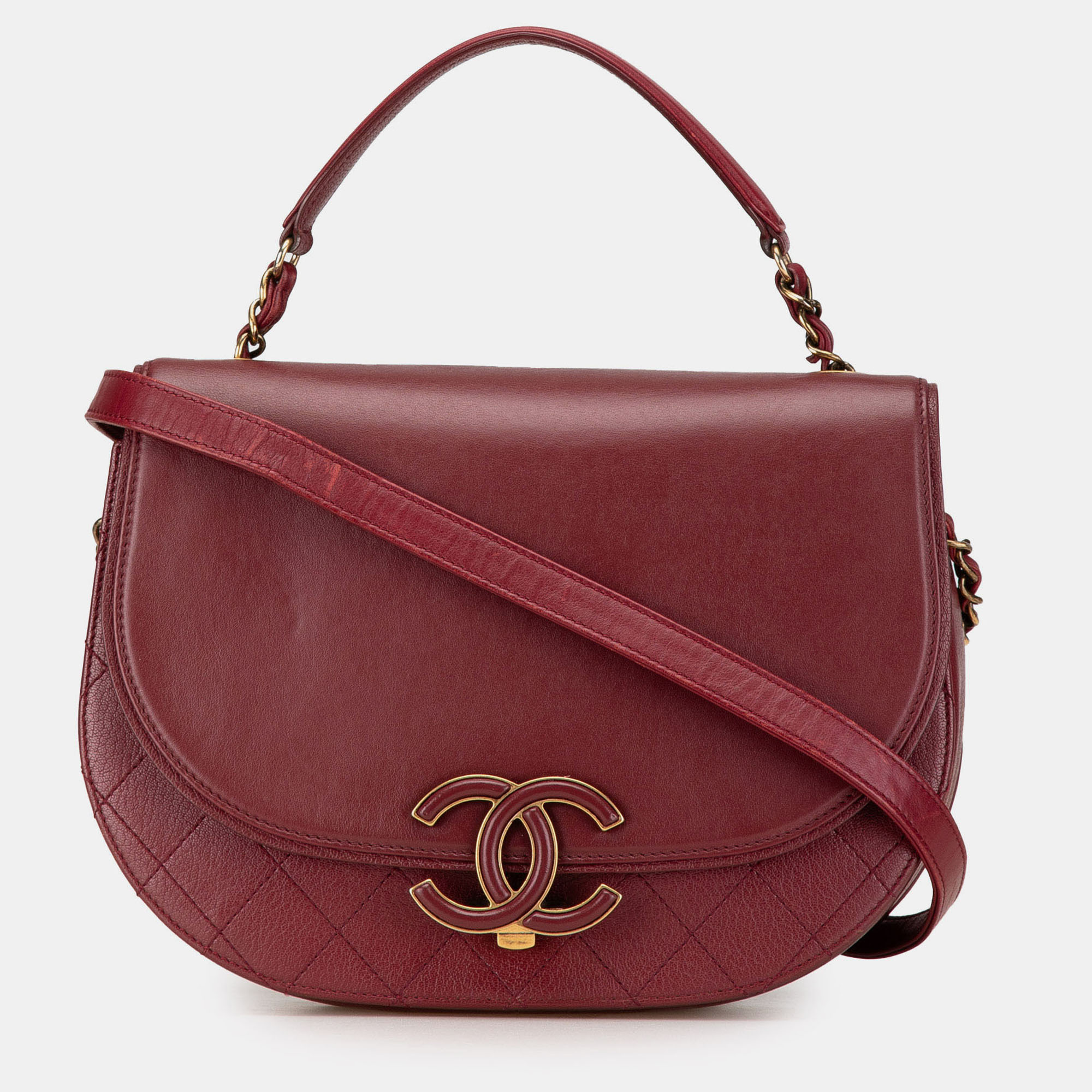 

Chanel Red Medium Calfskin Coco Curve Flap