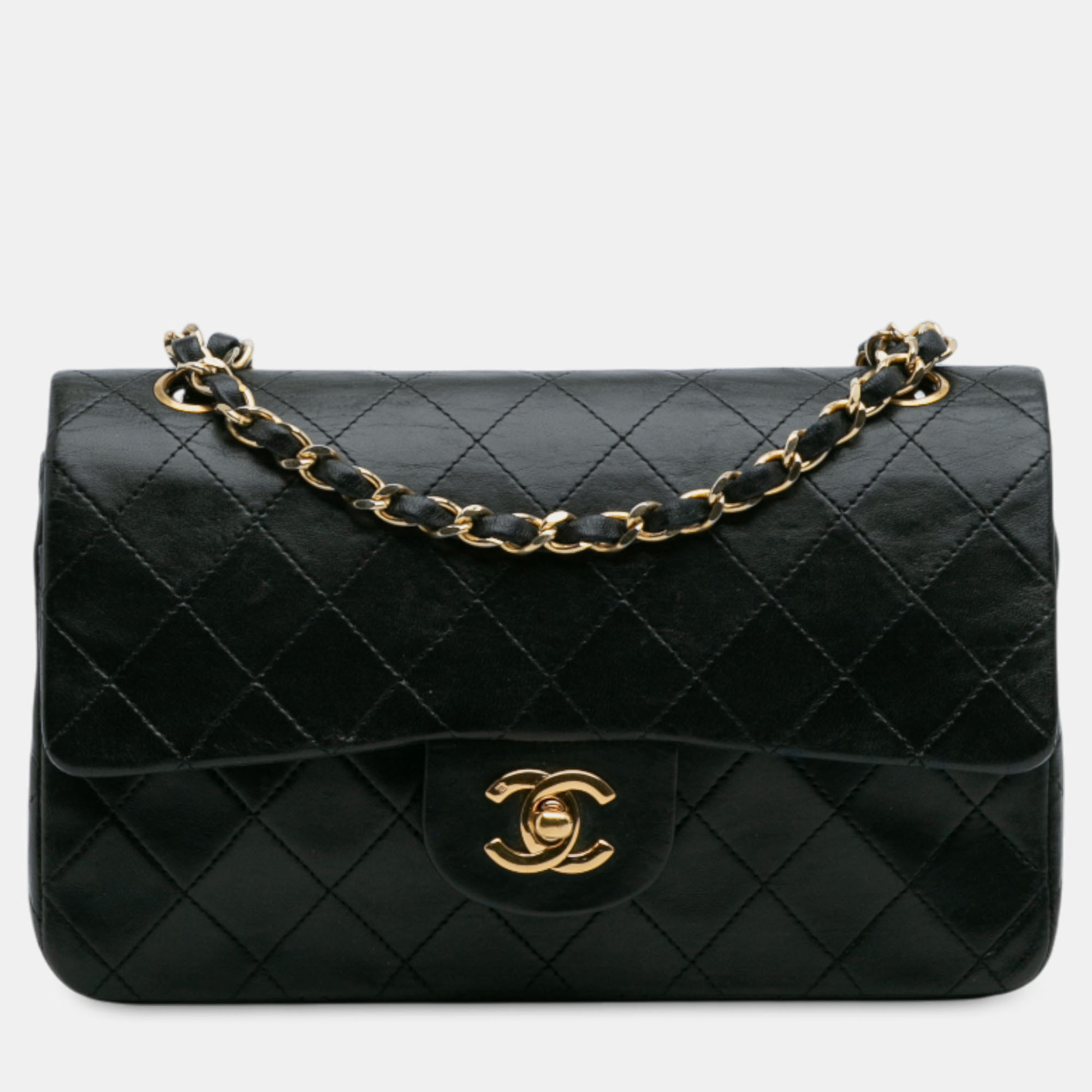 

Chanel Black Small Classic Lambskin Double Flap