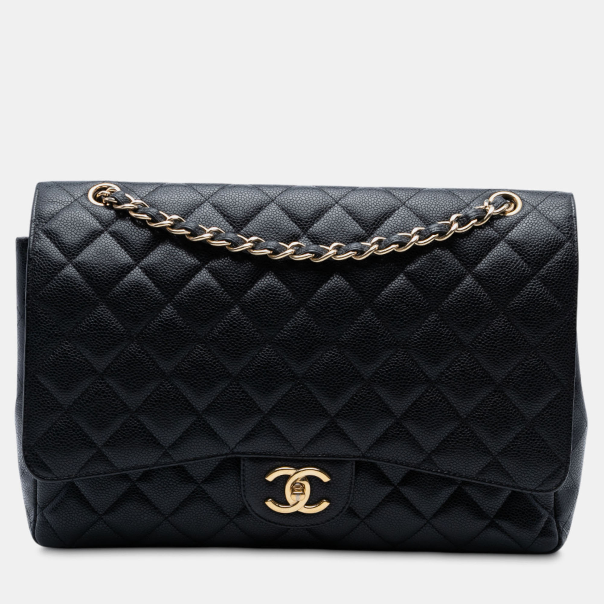 

Chanel Black Maxi Classic Caviar Double Flap