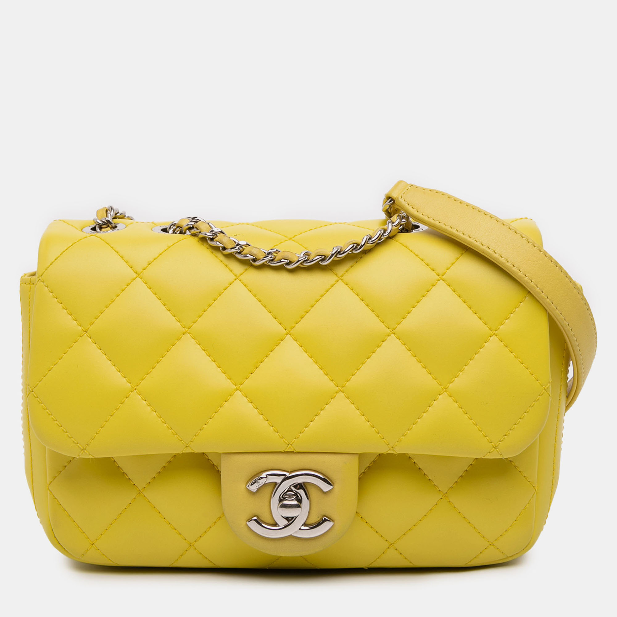 

Chanel Yellow Paris Seoul Small Rubber Coco Rain Flap