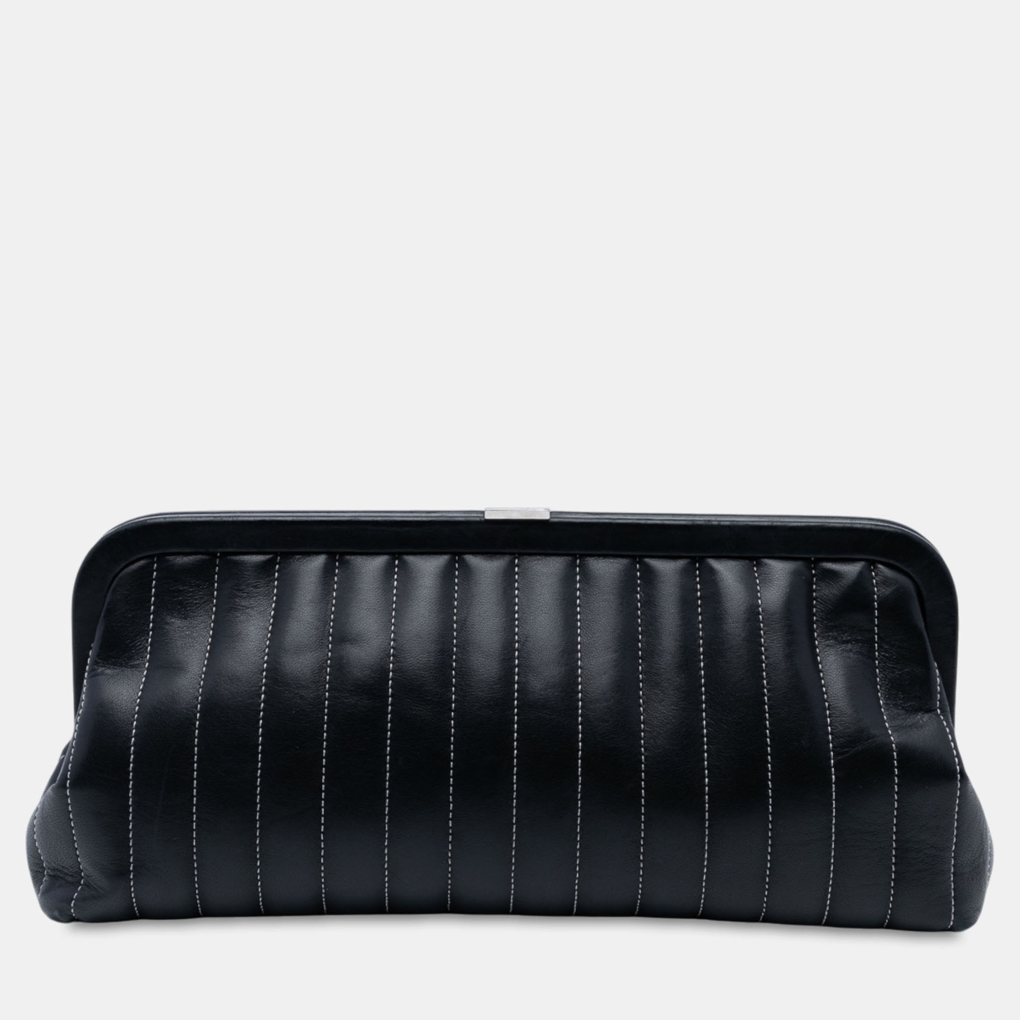 

Chanel Black Quilted Lambskin Mademoiselle Ligne Clutch