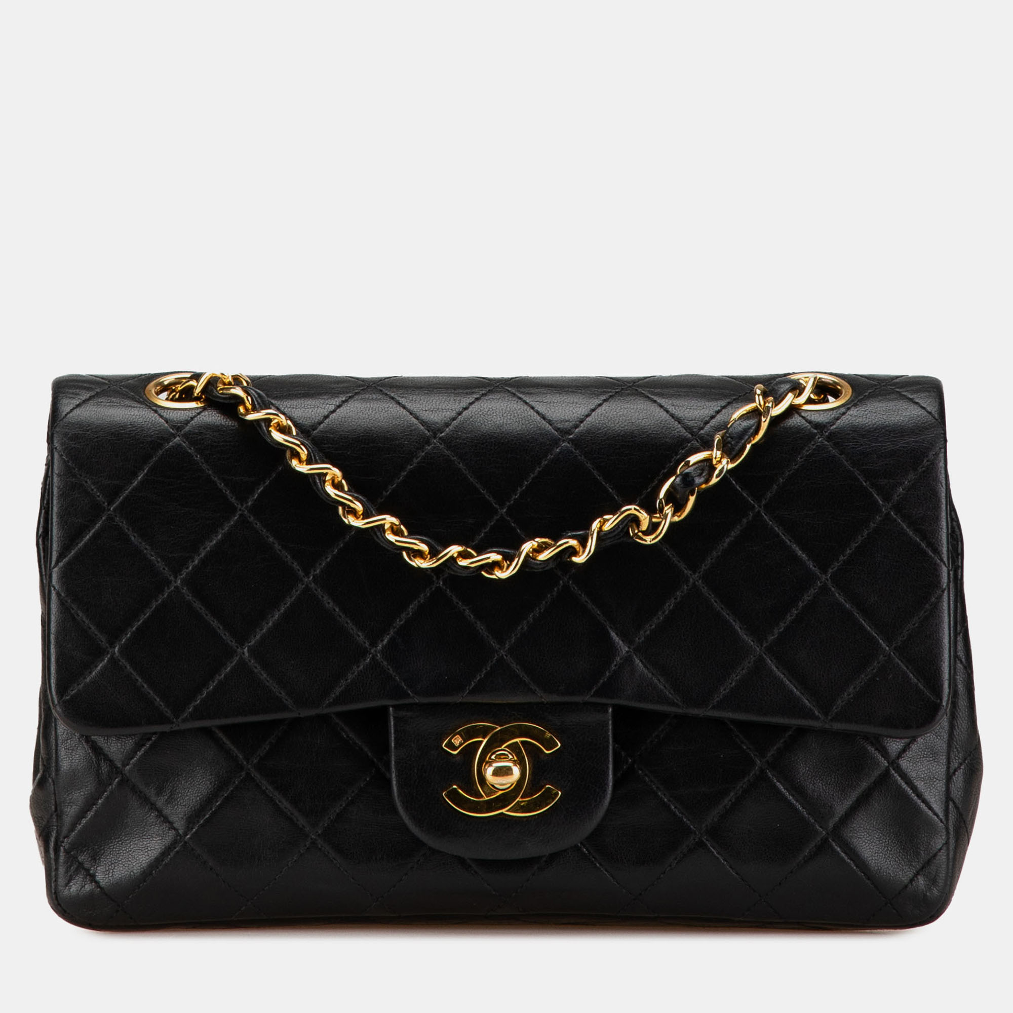 

Chanel Black Small Classic Lambskin Double Flap