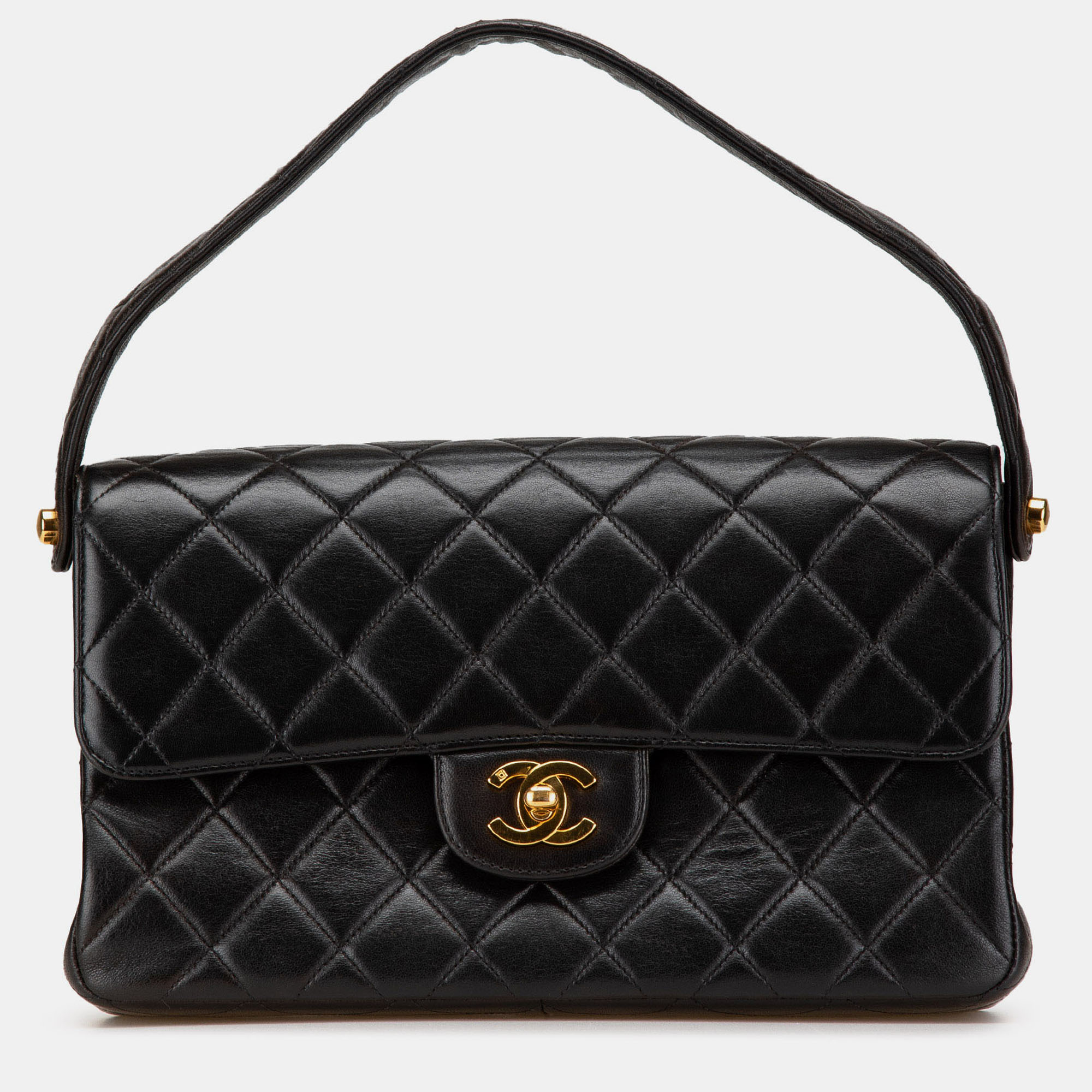 

Chanel Black Quilted Lambskin Double Sided Flap