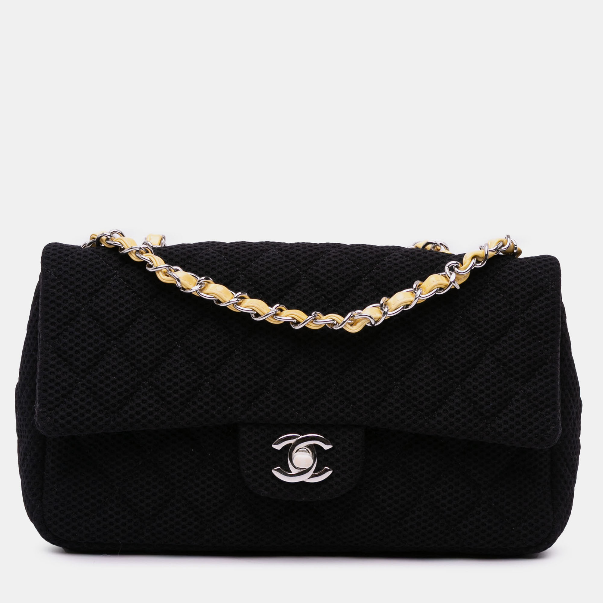 

Chanel Black Medium Classic Mesh Single Flap