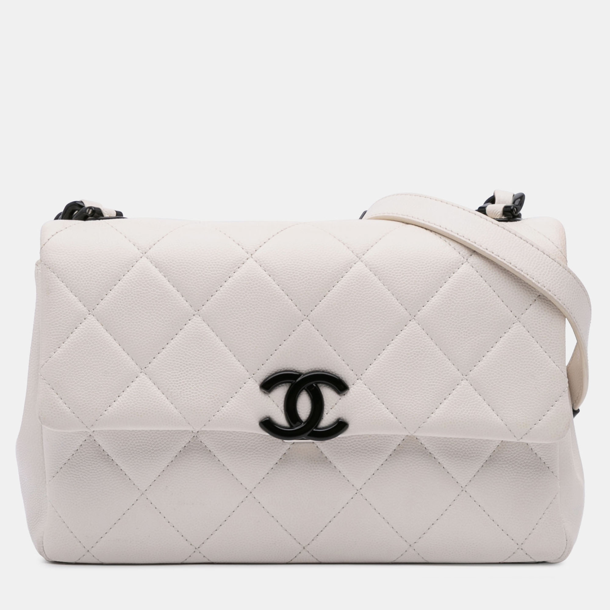 

Chanel White Medium Quilted Caviar My Everything Flap
