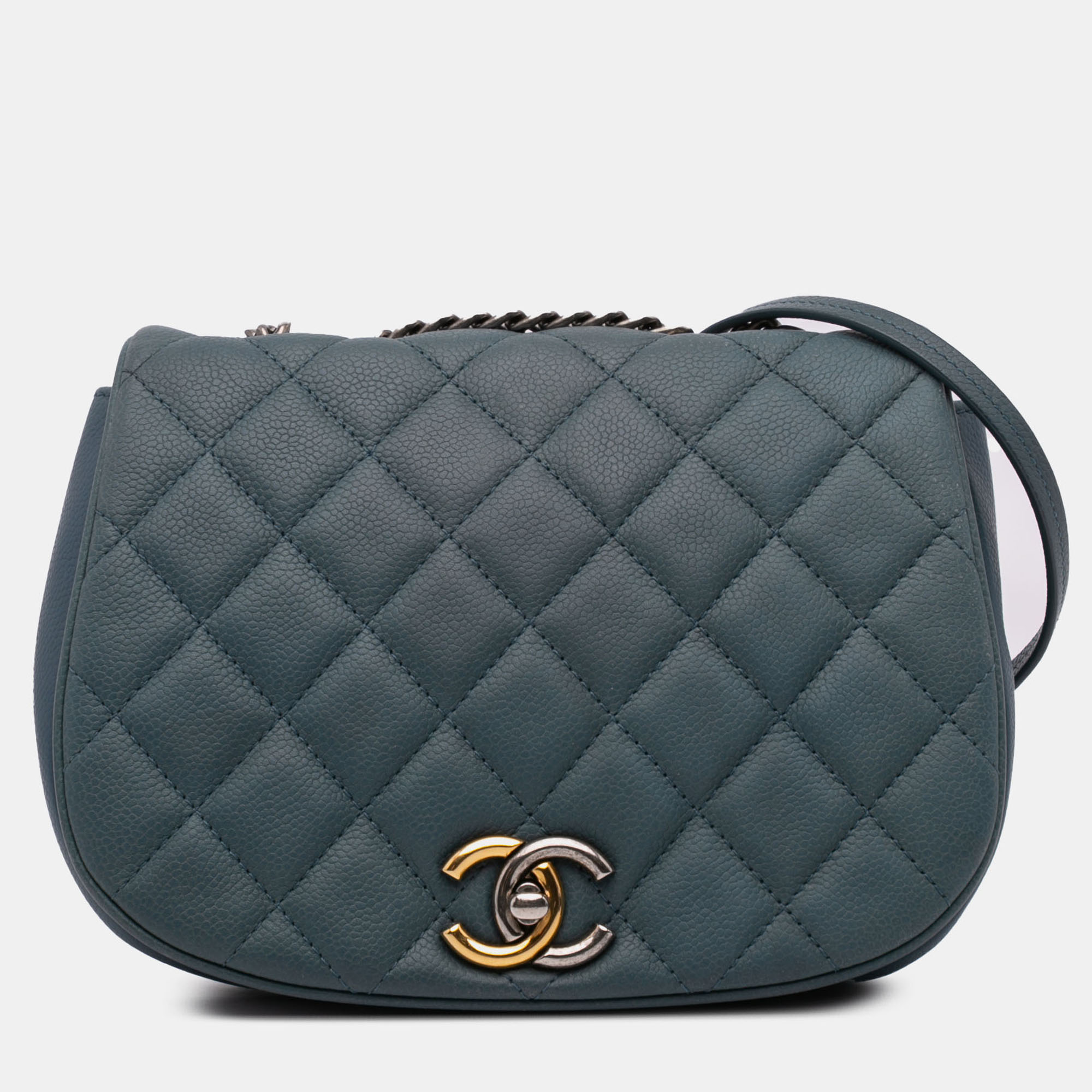 

Chanel Navy Blue Small Quilted Caviar Casual Pocket Flap
