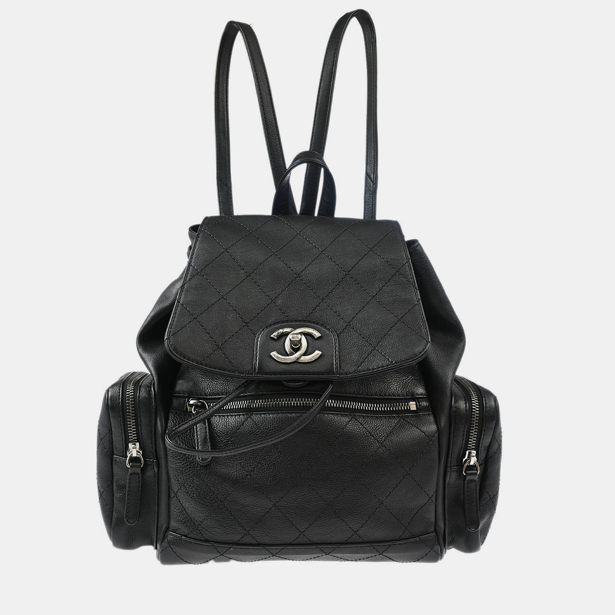 

Chanel Black Calfskin Backpack