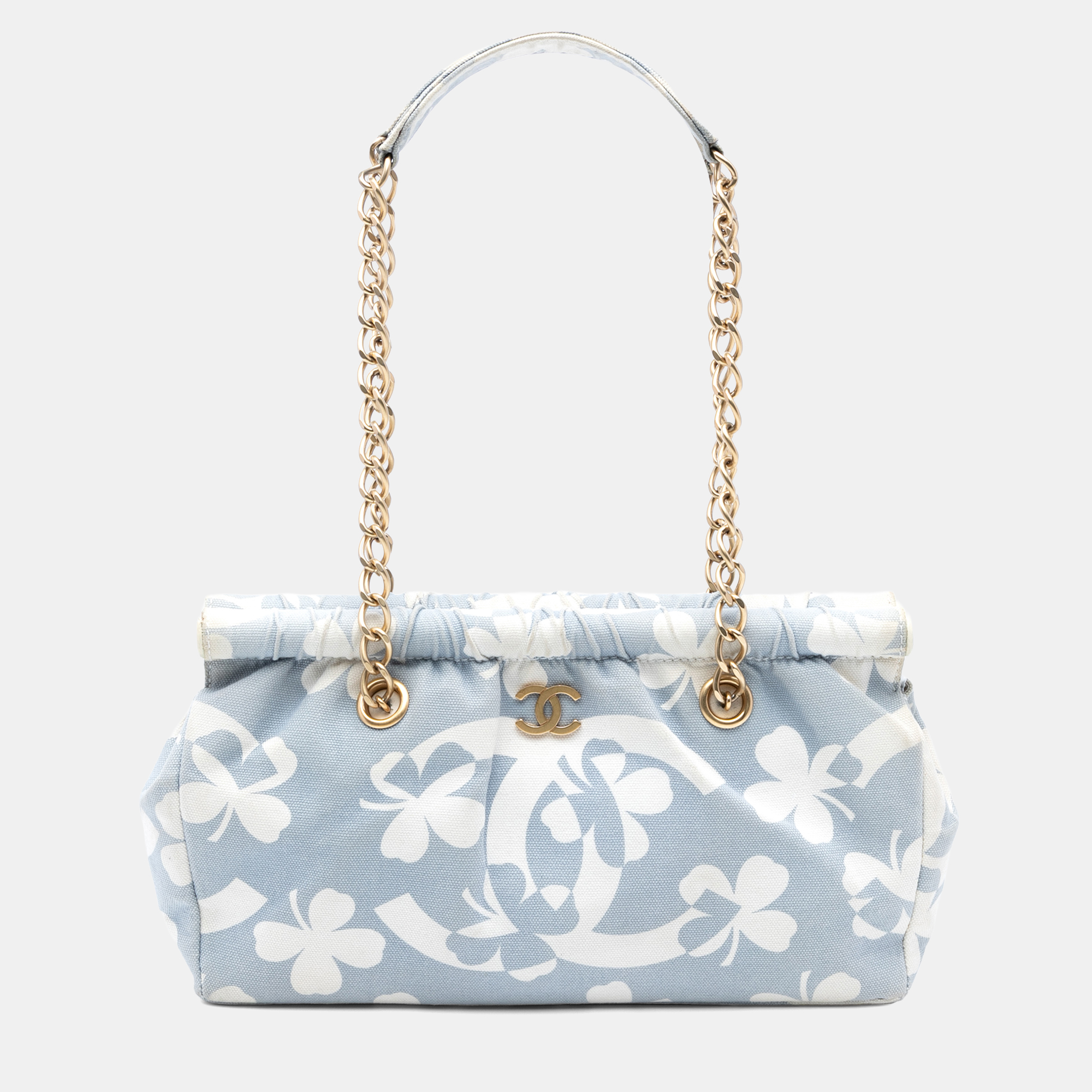 

Chanel Blue CC Printed Canvas Clover Shoulder Bag