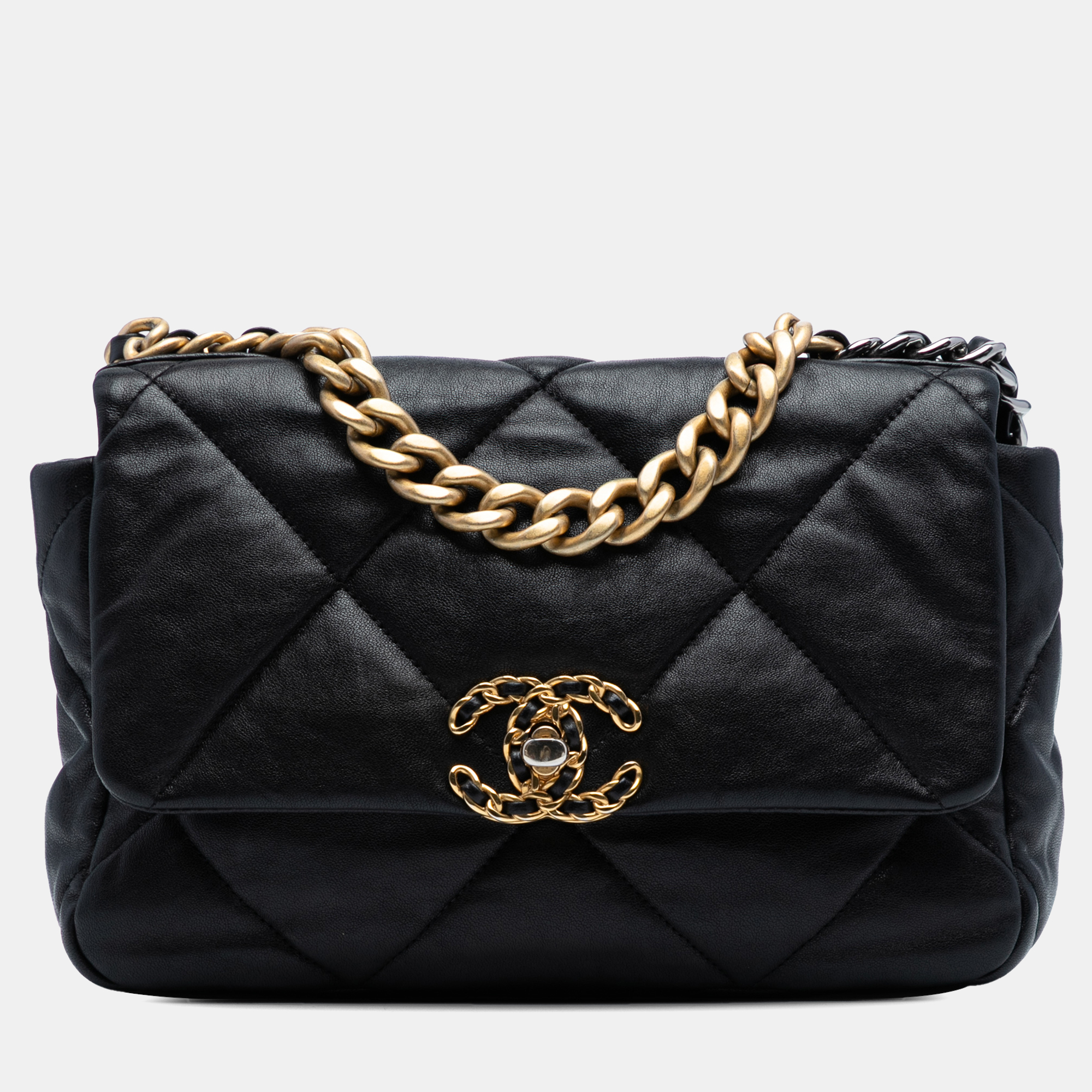 

Chanel Black Medium Lambskin 19 Flap