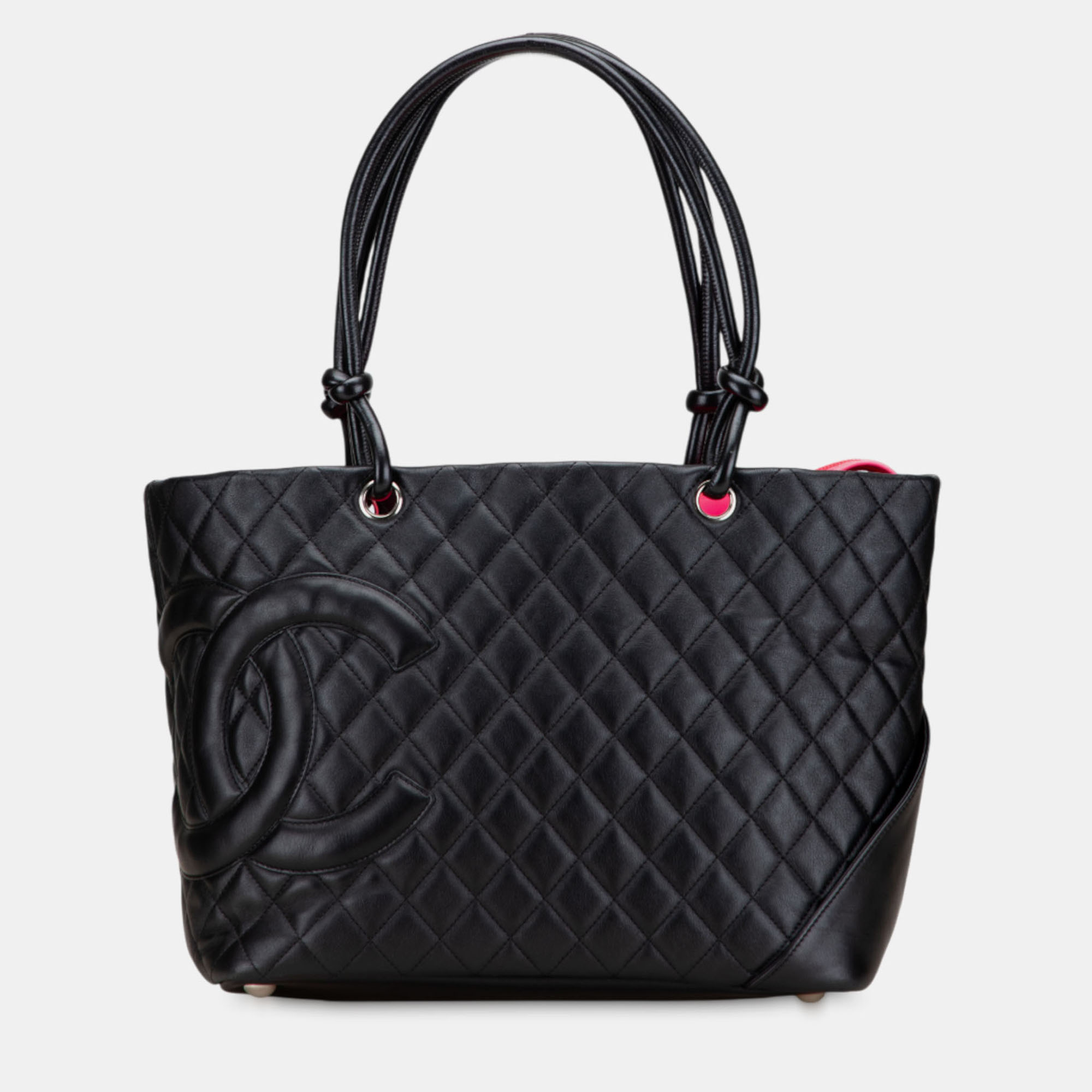 

Chanel Black Large Quilted Calfskin Cambon Ligne Tote