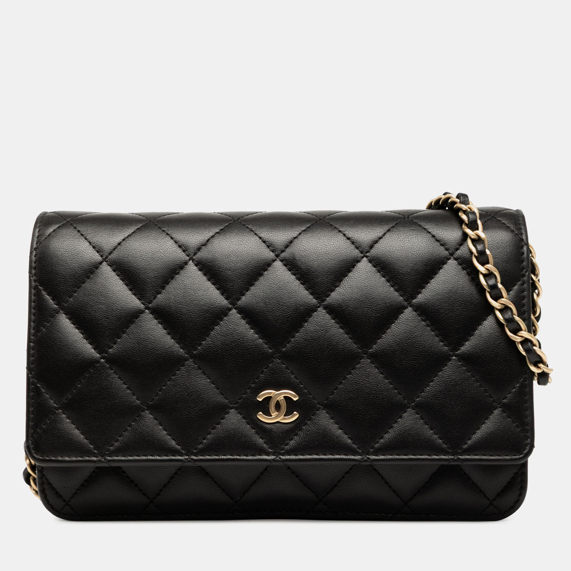 

Chanel Black CC Quilted Lambskin Wallet On Chain
