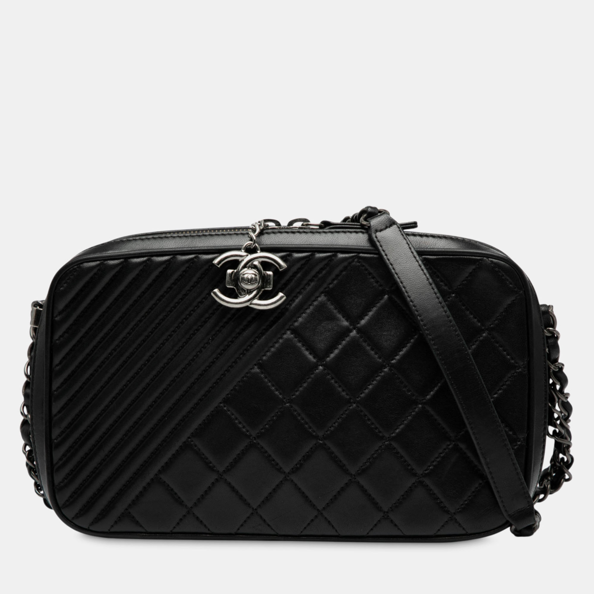 

Chanel Black Medium Quilted Lambskin Coco Boy Camera Bag