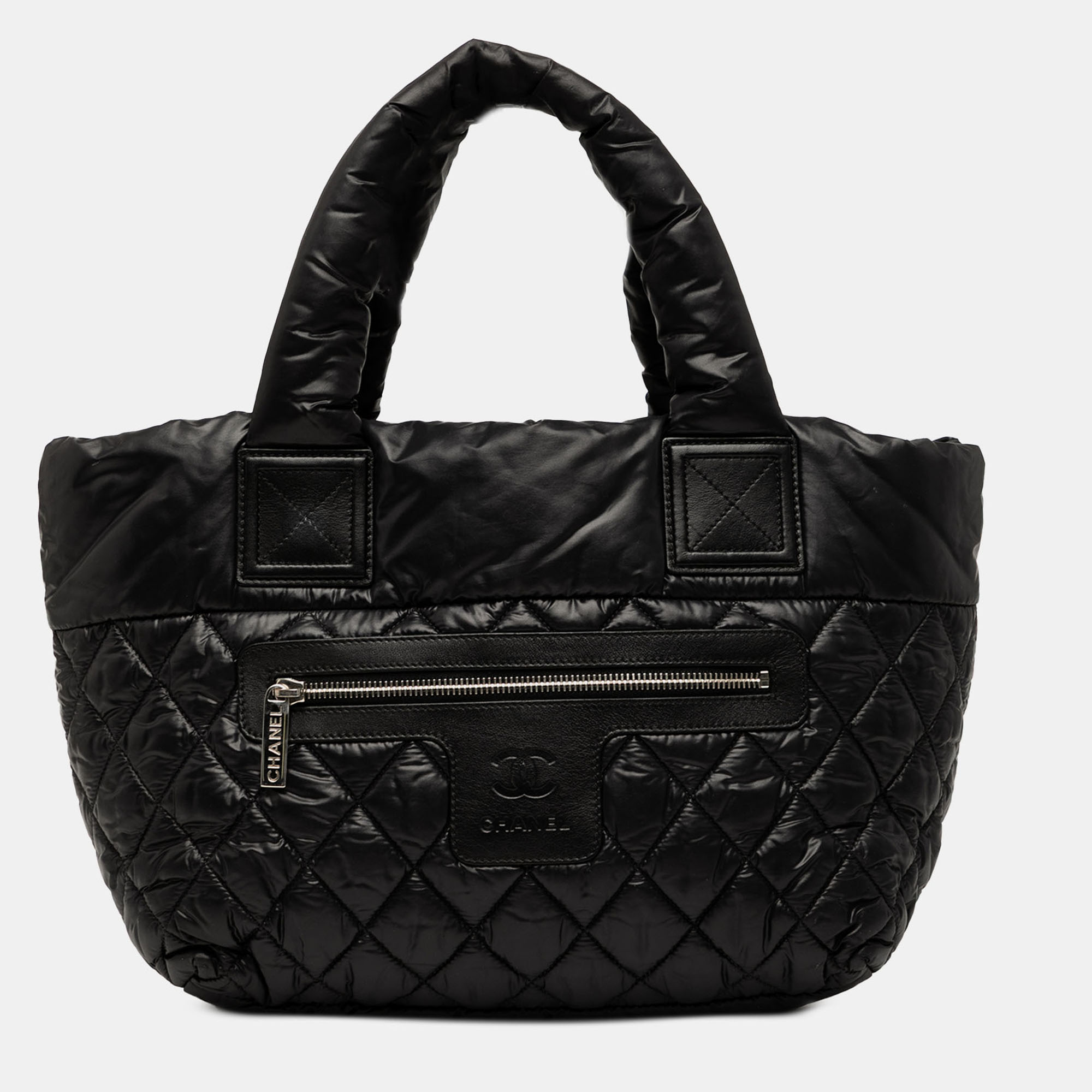 

Chanel Black Small Quilted Nylon Coco Cocoon Tote