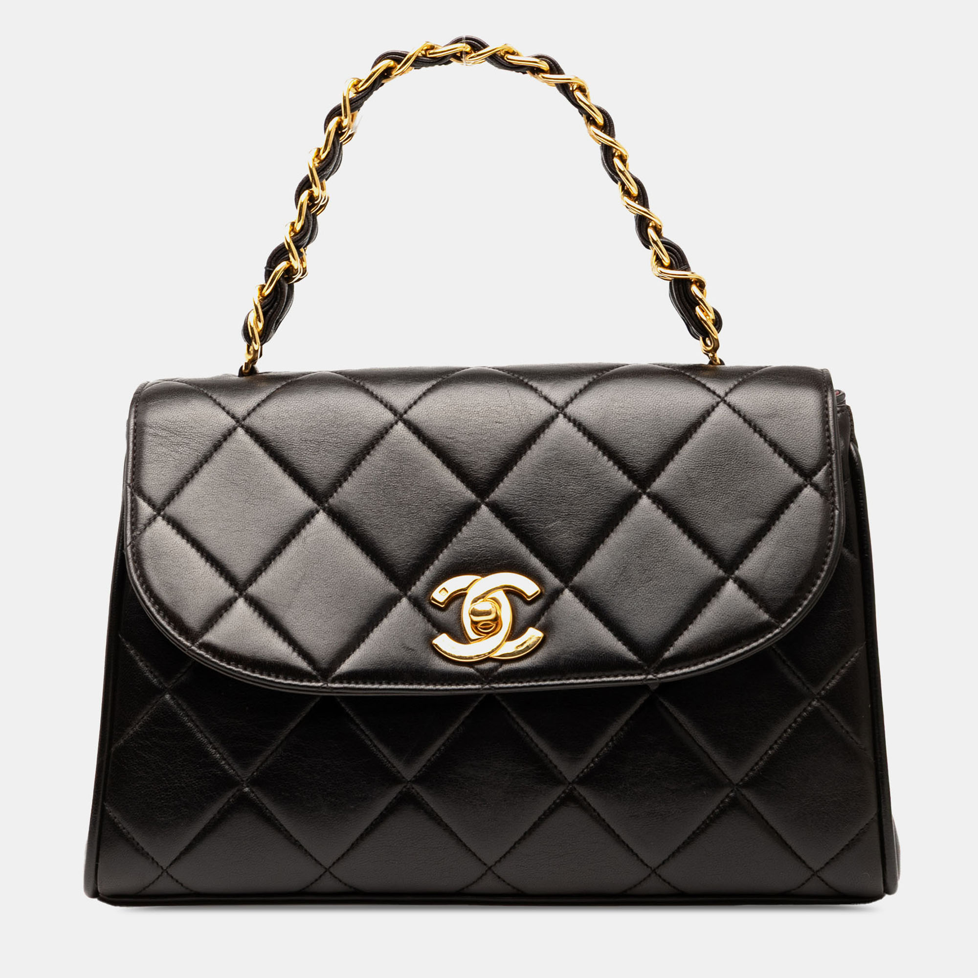 

Chanel Black CC Quilted Lambskin Handbag