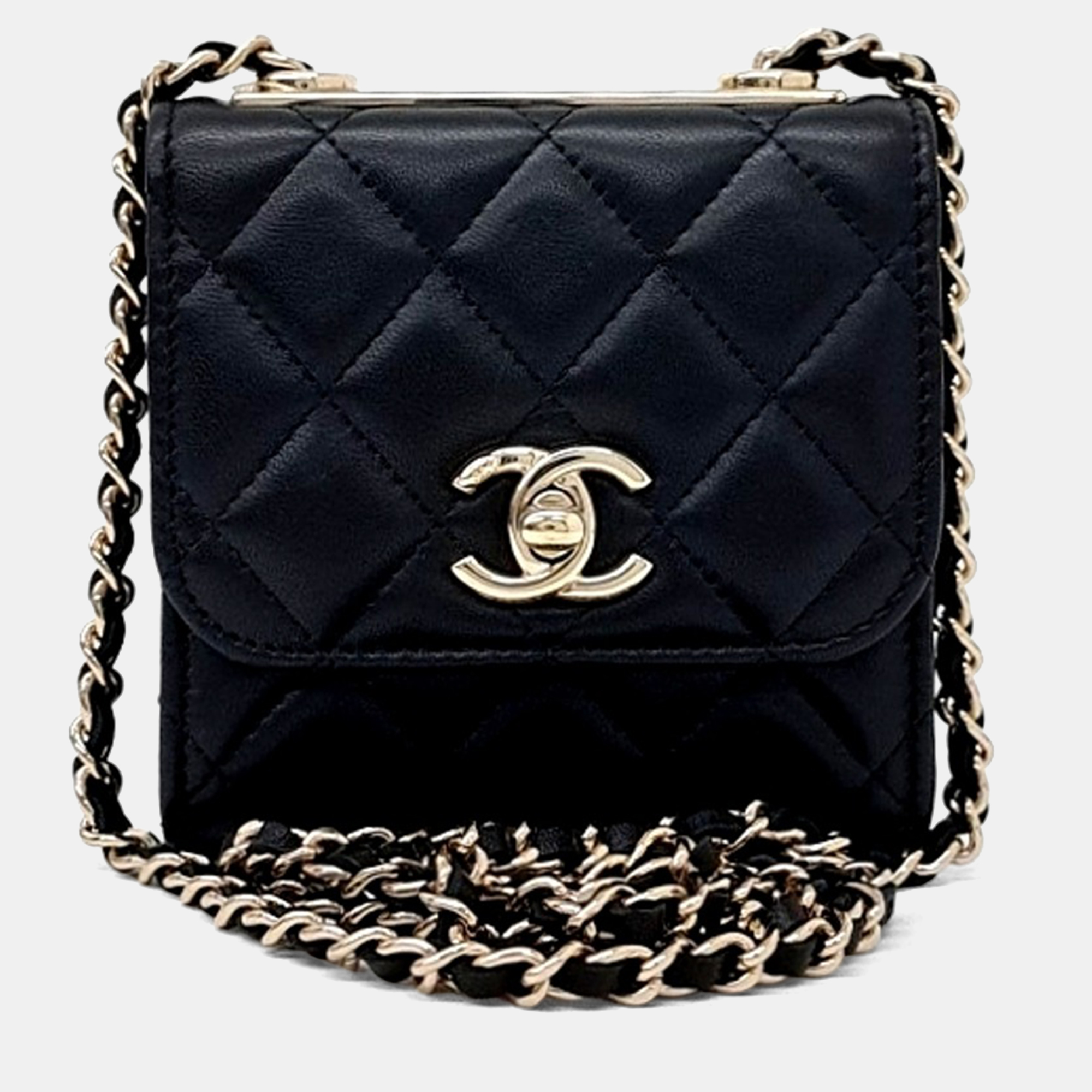 

Chanel Black Leather Trend CC Mini Crossbody Bag