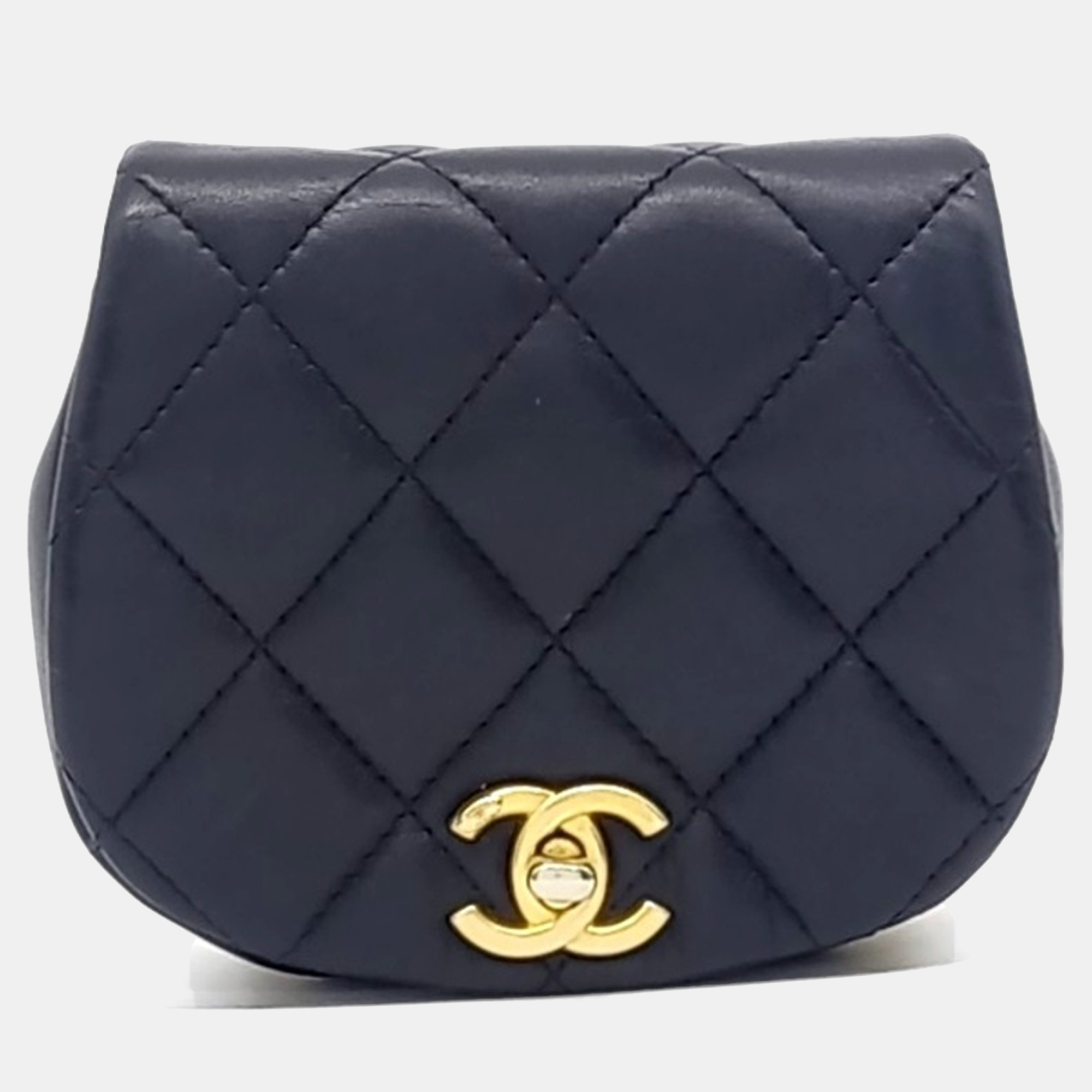

Chanel Black Leather Chain Mini Crossbody Bag