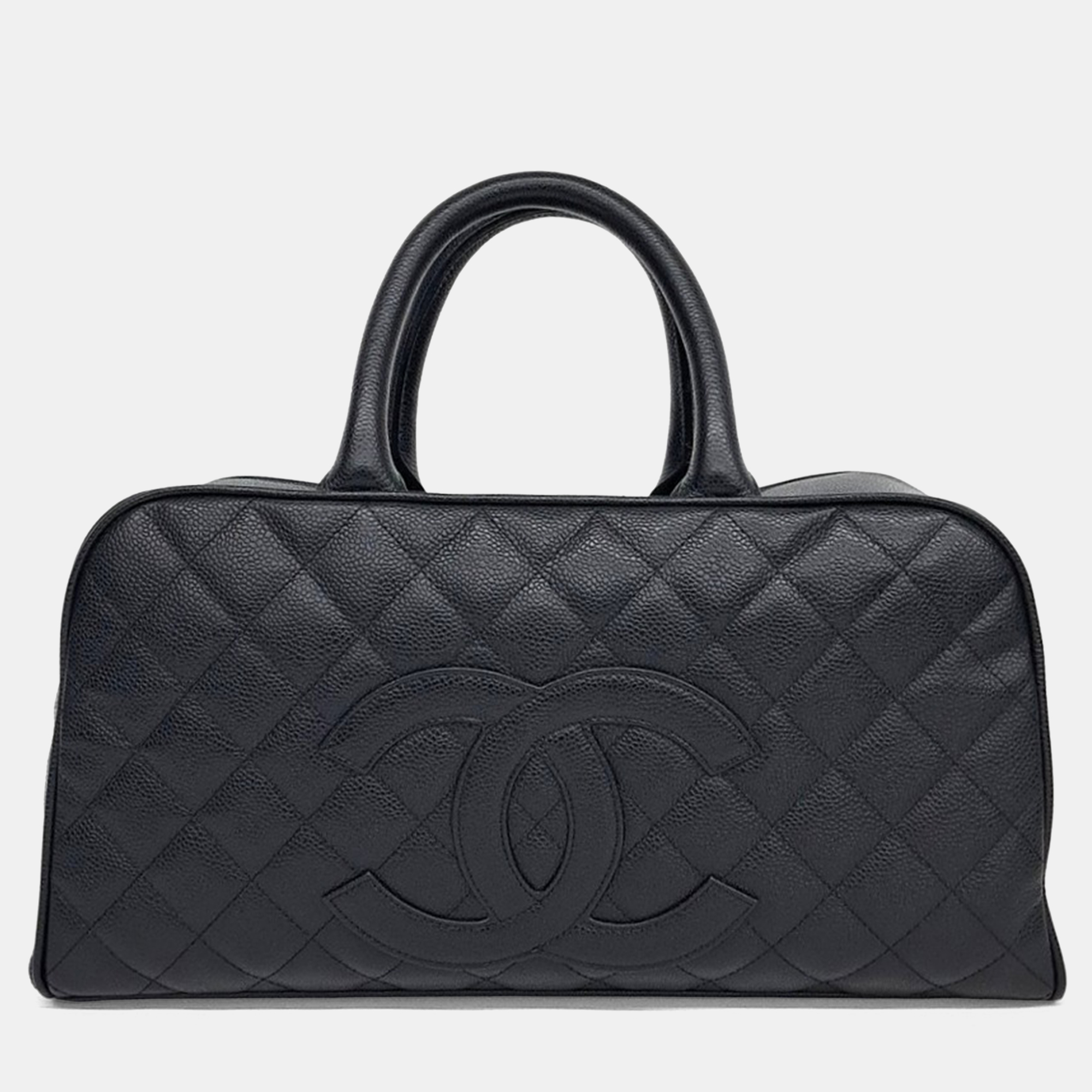 

Chanel Black Leather Caviar Tote Bag