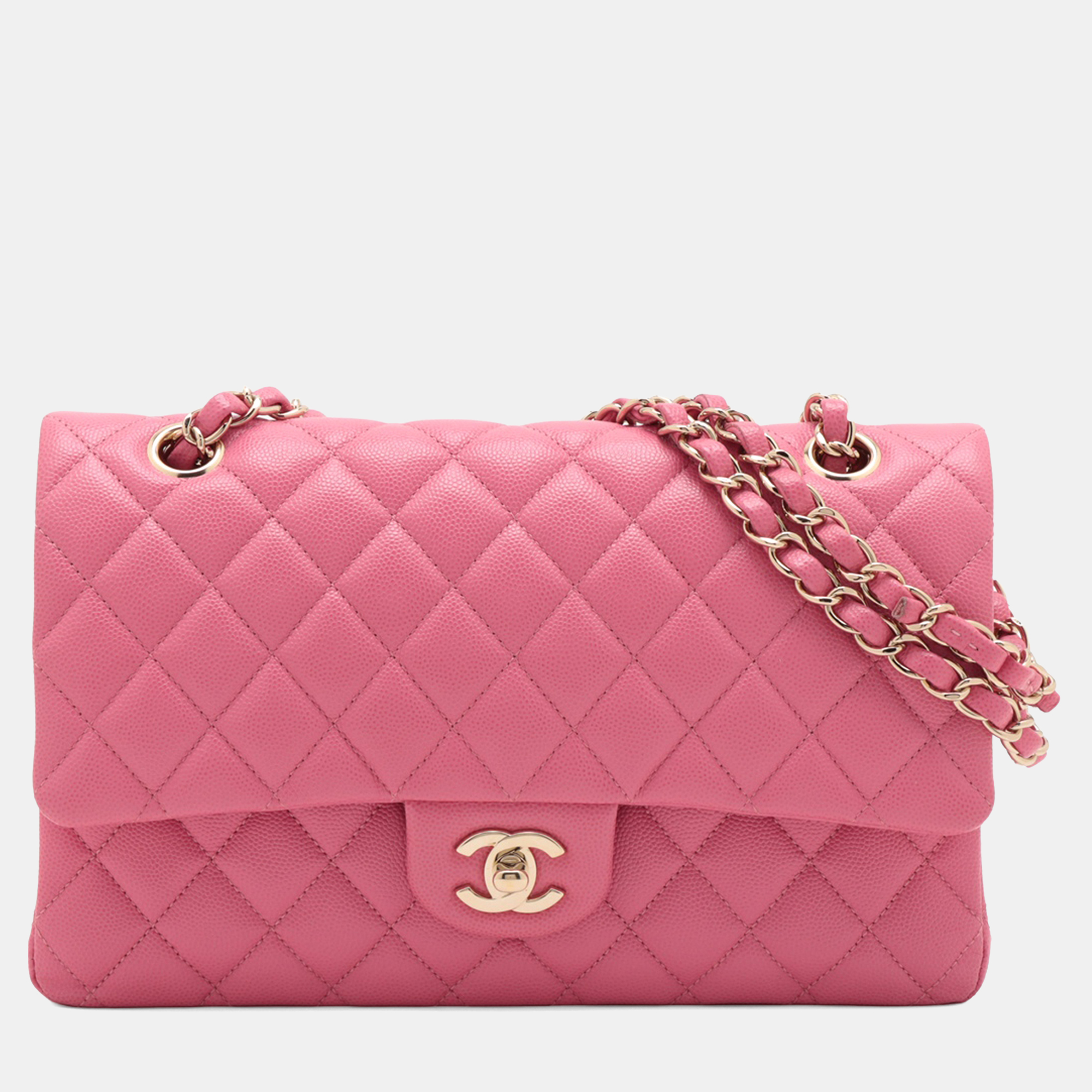 

Chanel Pink Medium Classic Caviar Double Flap