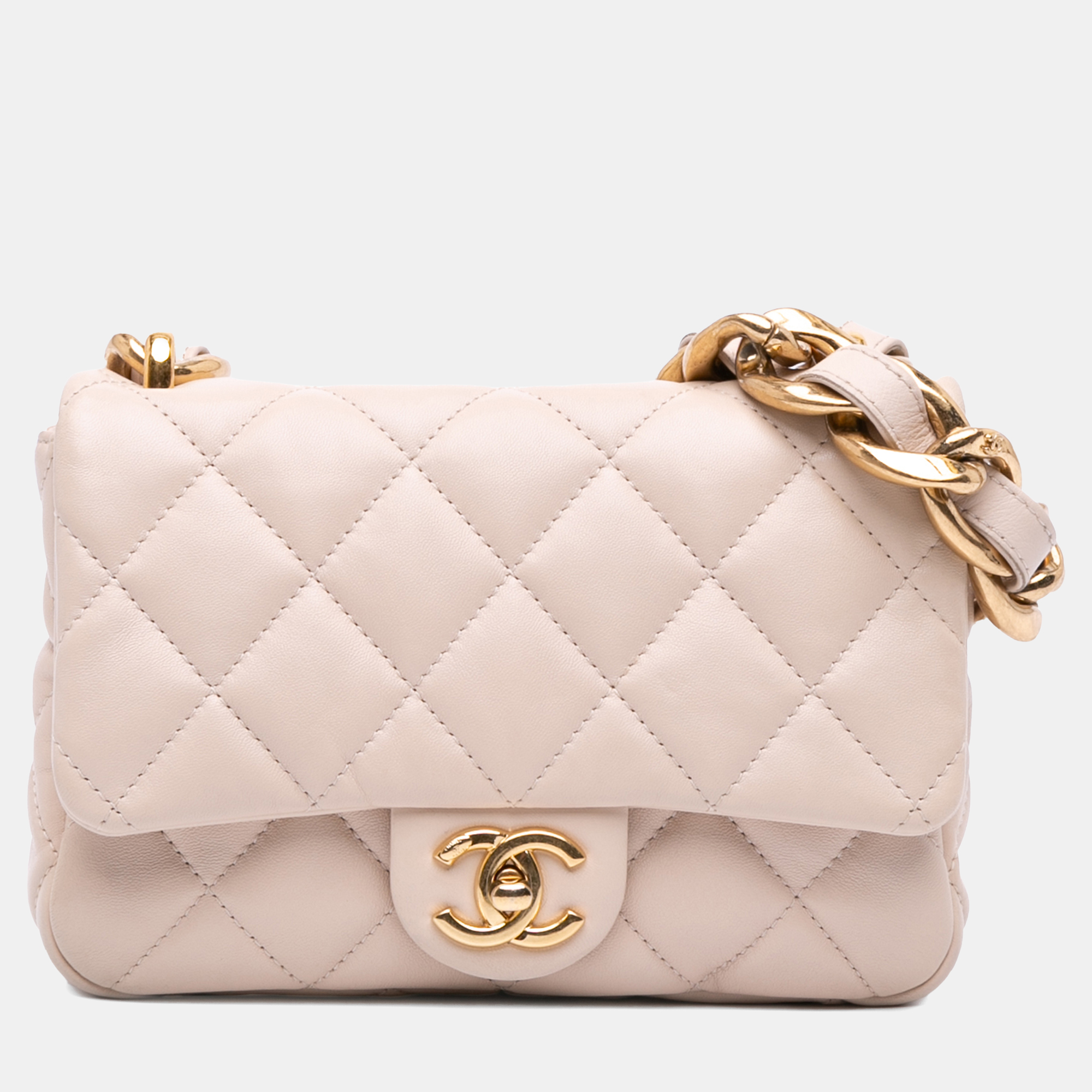 

Chanel Brown Small Quilted Lambskin Funky Town Flap