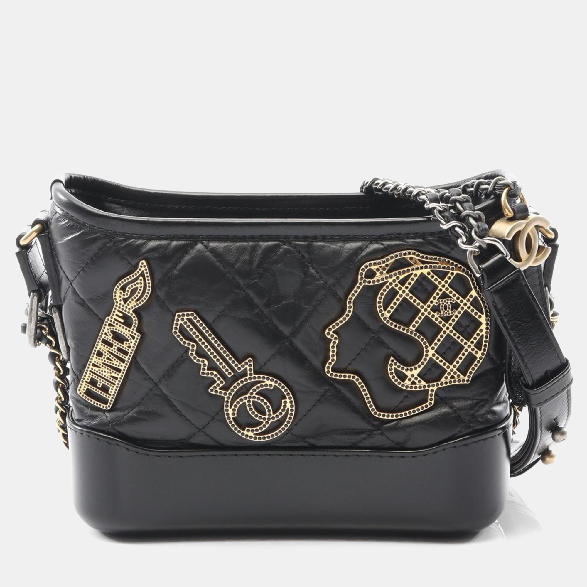 

Chanel Gabrielle De Chanel Small Hobo Shoulder Bag Leather Black