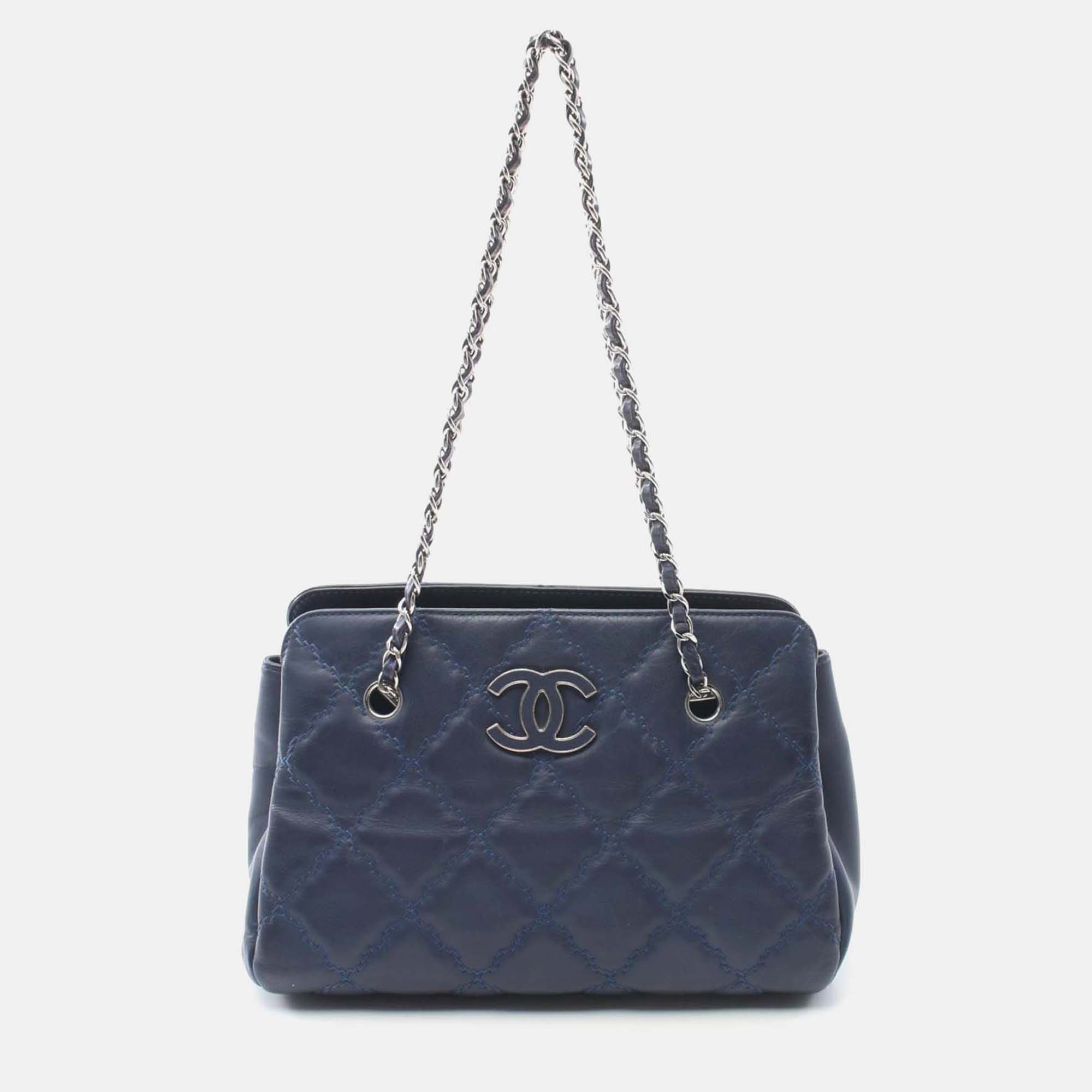 

Chanel Ultra Stitch Blue Leather Shoulder Bag