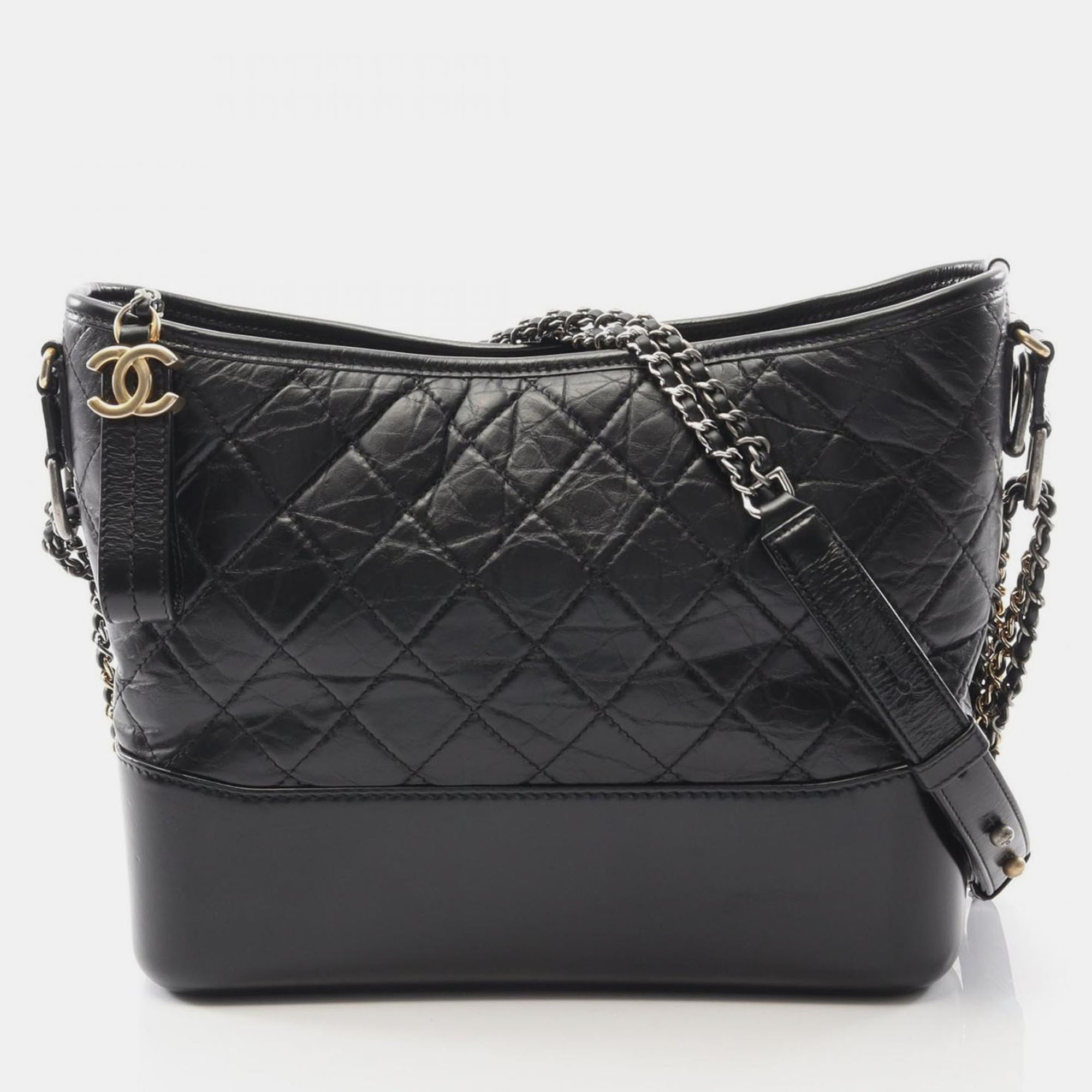 

Chanel Gabrielle Large Black Leather Shoulder Bags
