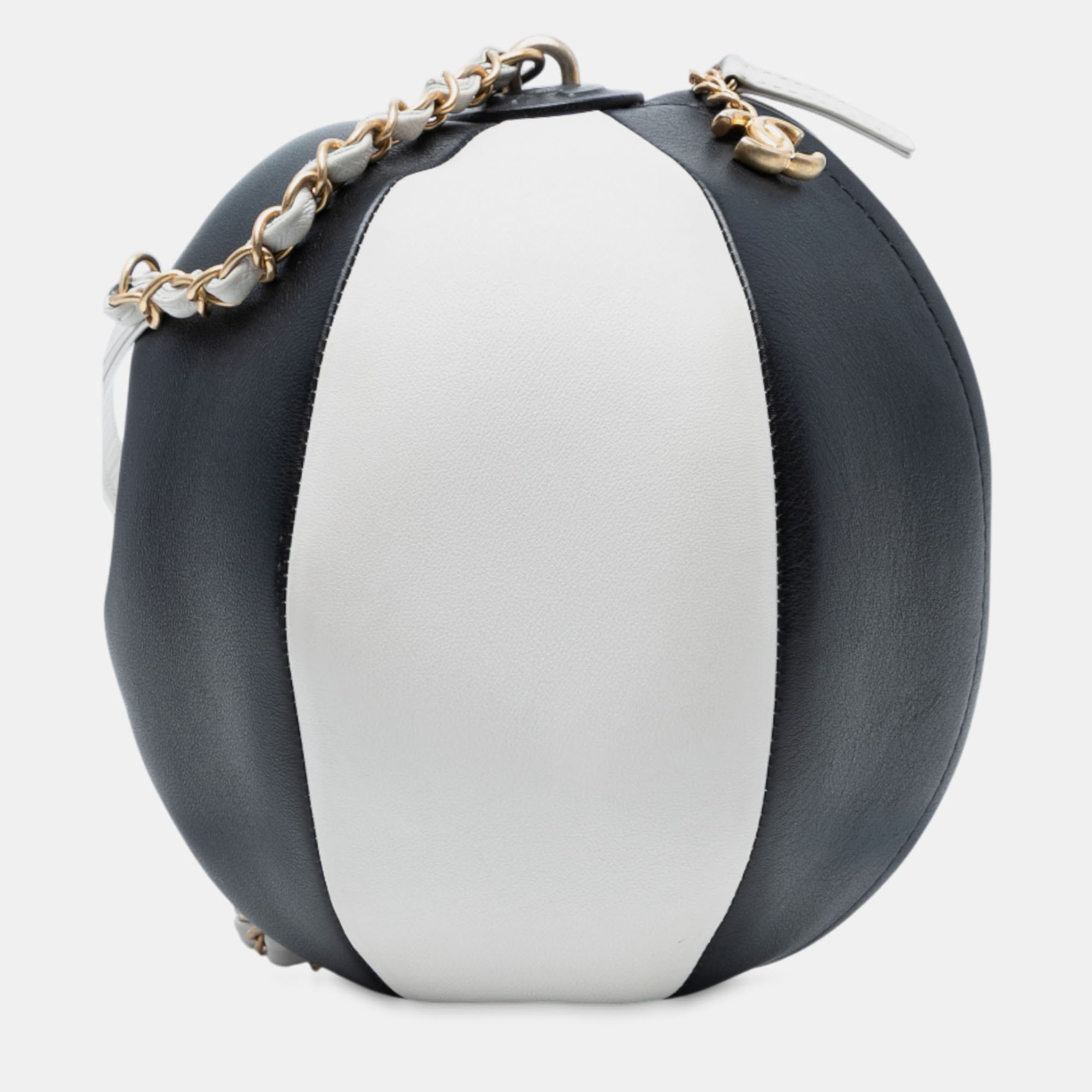

Chanel Black White Calfskin Coco Beach Ball Bag