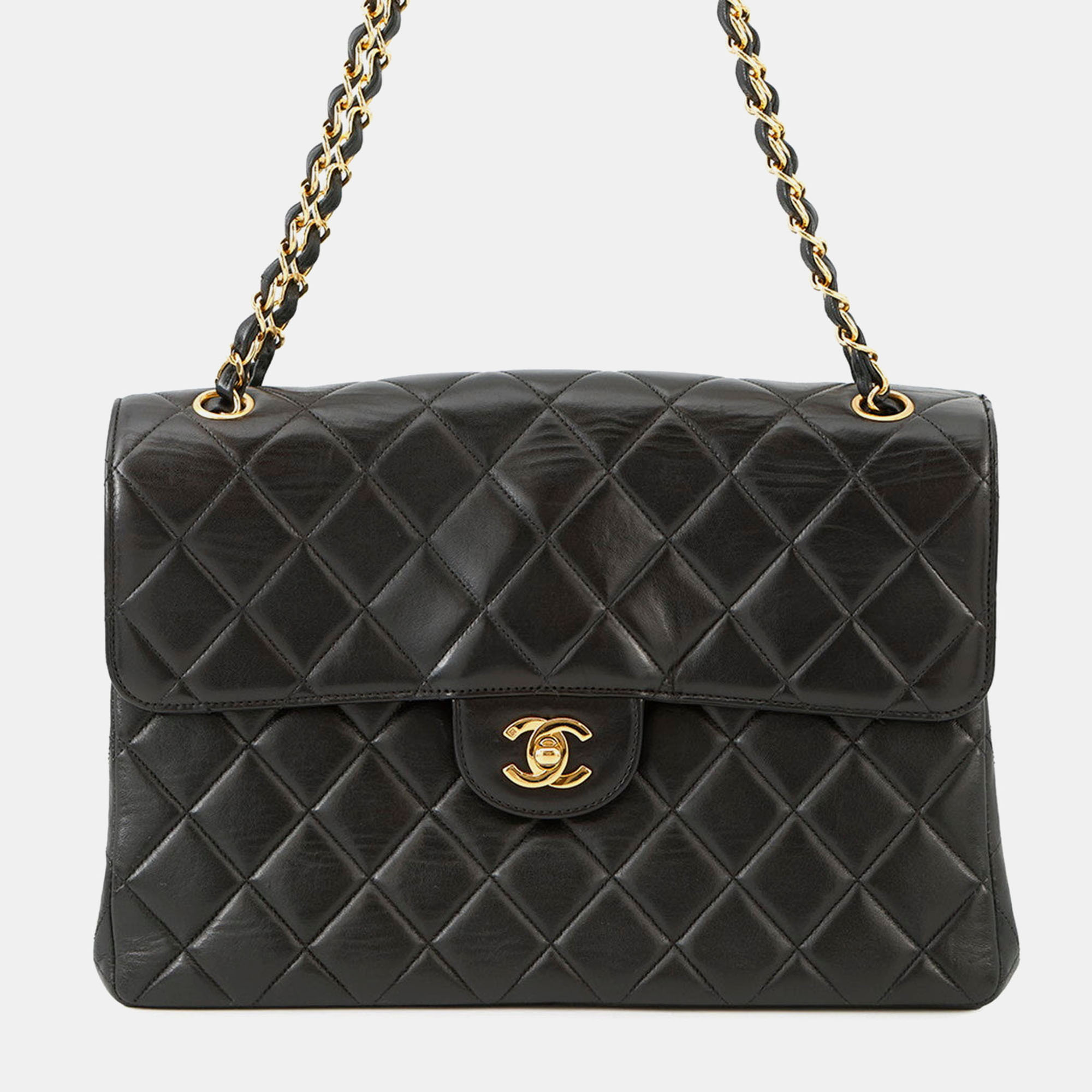 

Chanel Matelasse Double Face Chain shoulder Black Lambskin