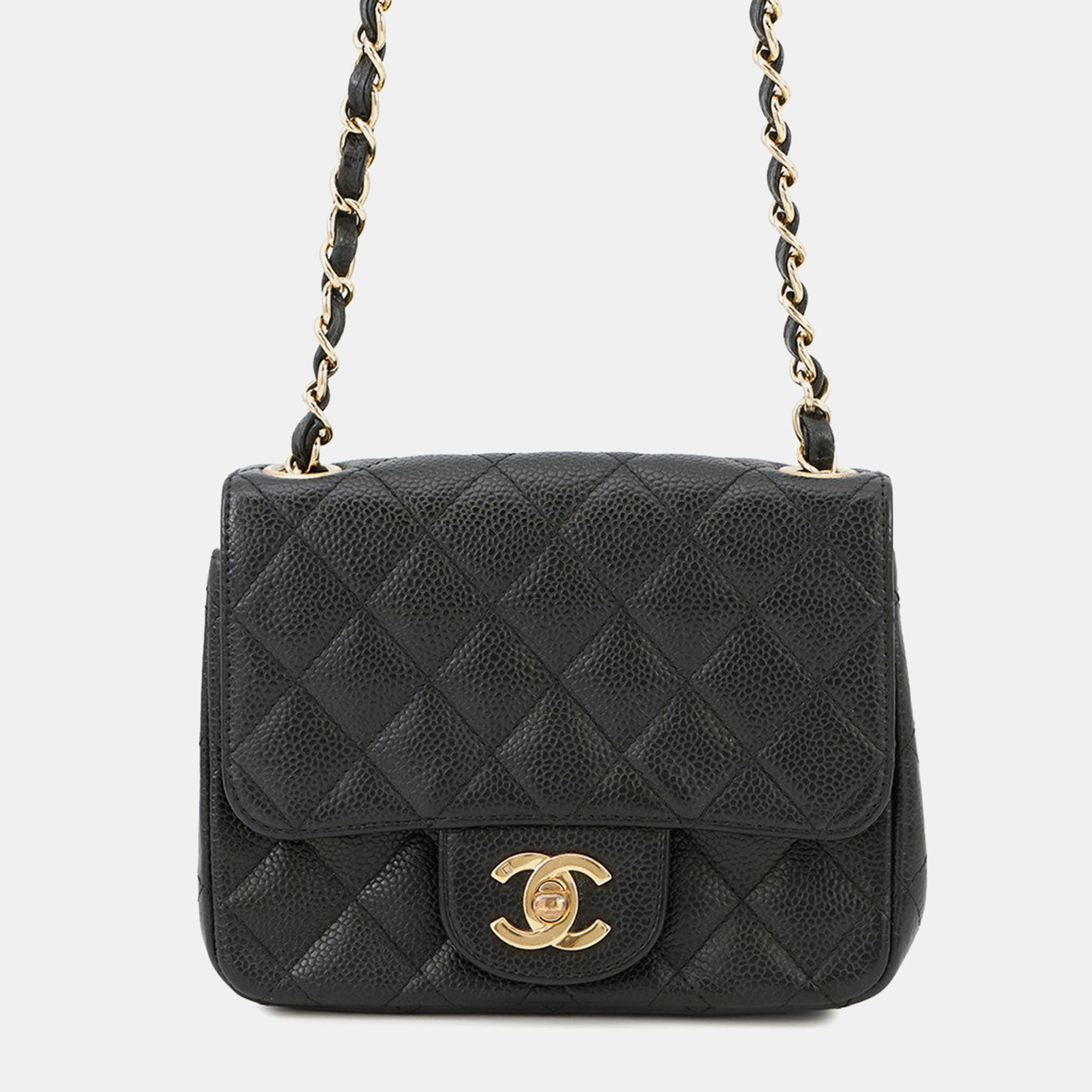 

Chanel Mini Materasse Chain Shoulder Black Caviar Leather