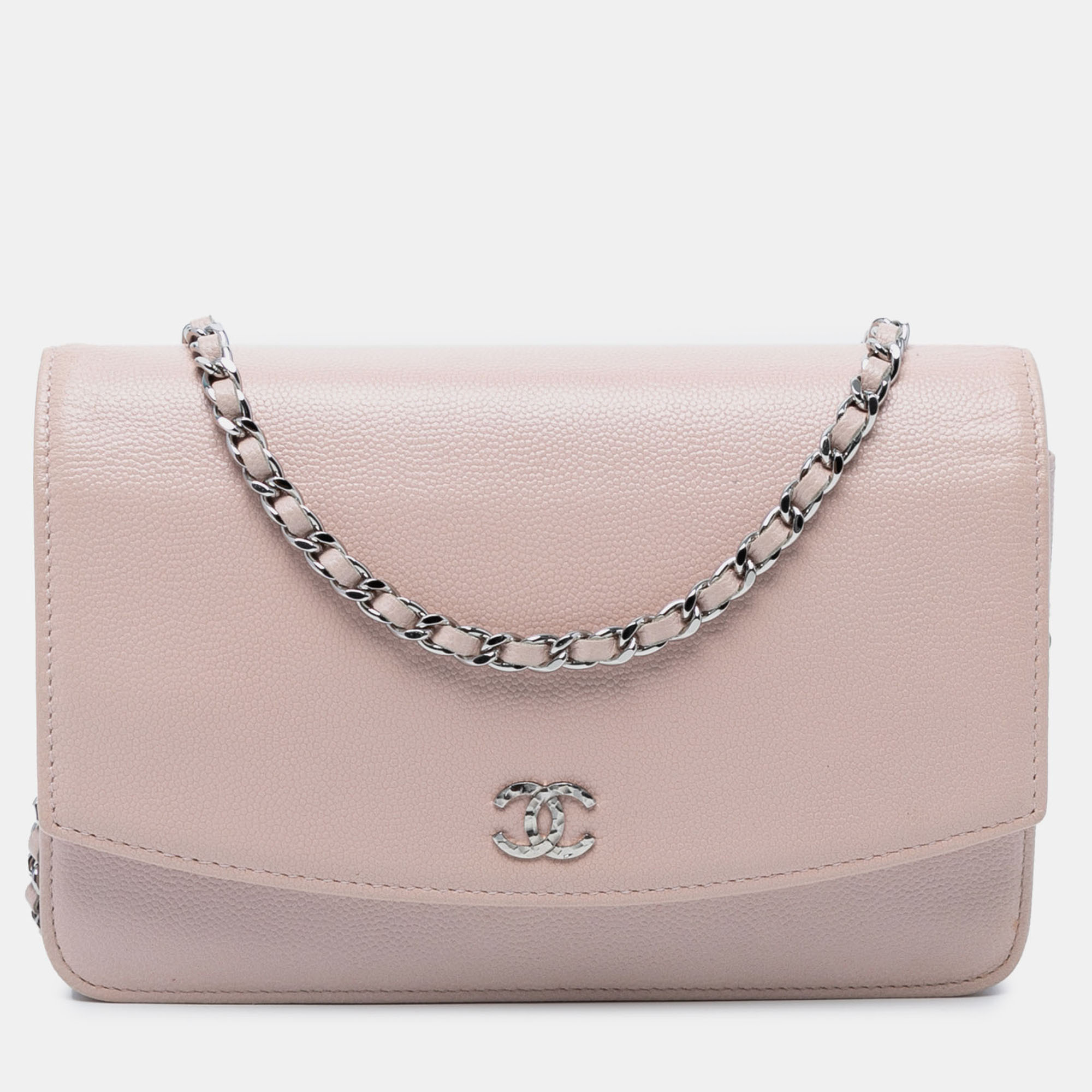 

Chanel Sevruga Caviar Leather Wallet on Chain Bag, Pink