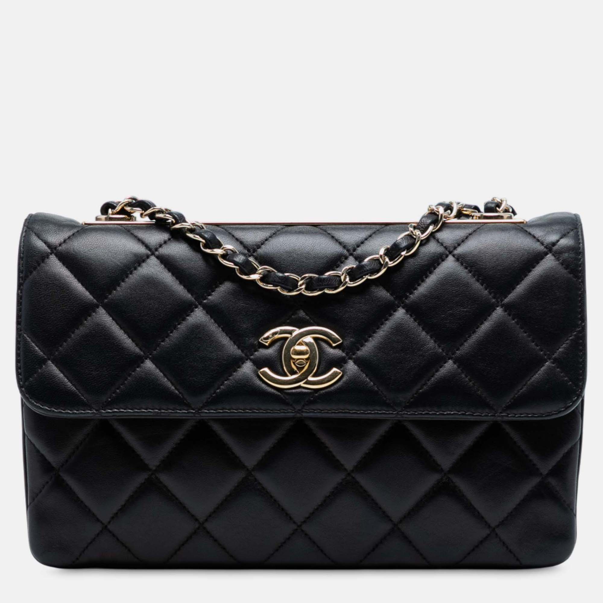 

Chanel Black Medium Quilted Lambskin Trendy CC Flap