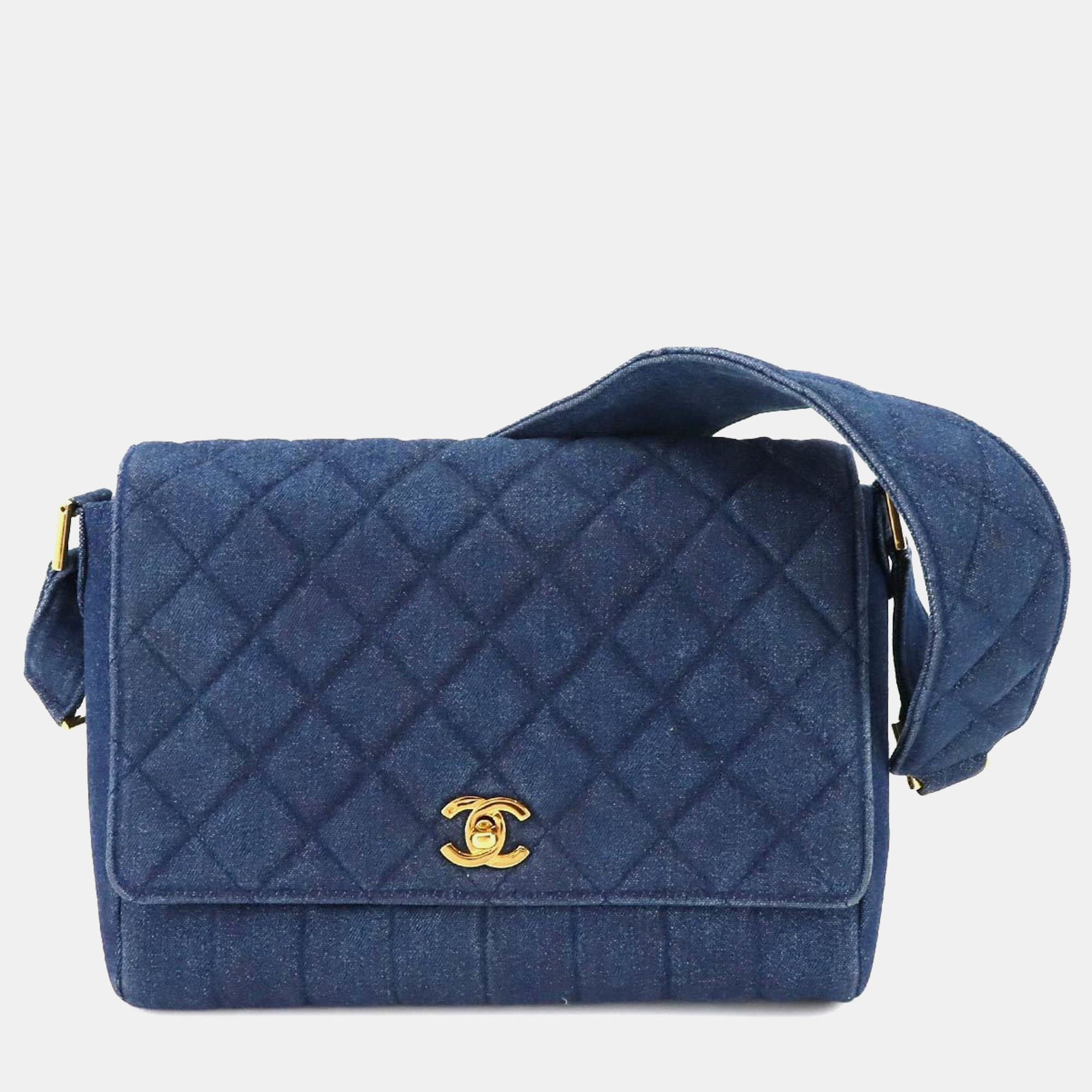 

Chanel Matelasse Shoulder Bag In Denim Blue