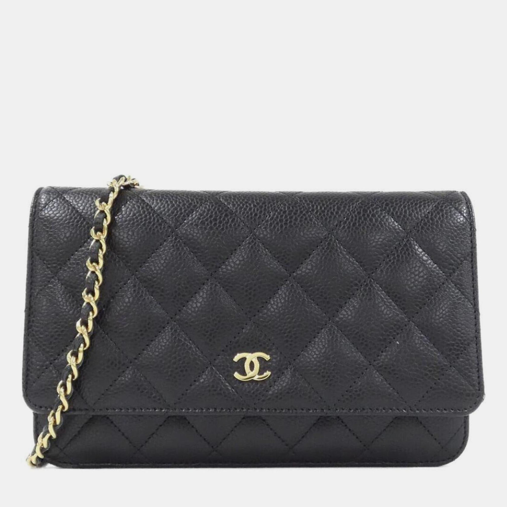 

Chanel Timeless Classic Chain Wallet, Black