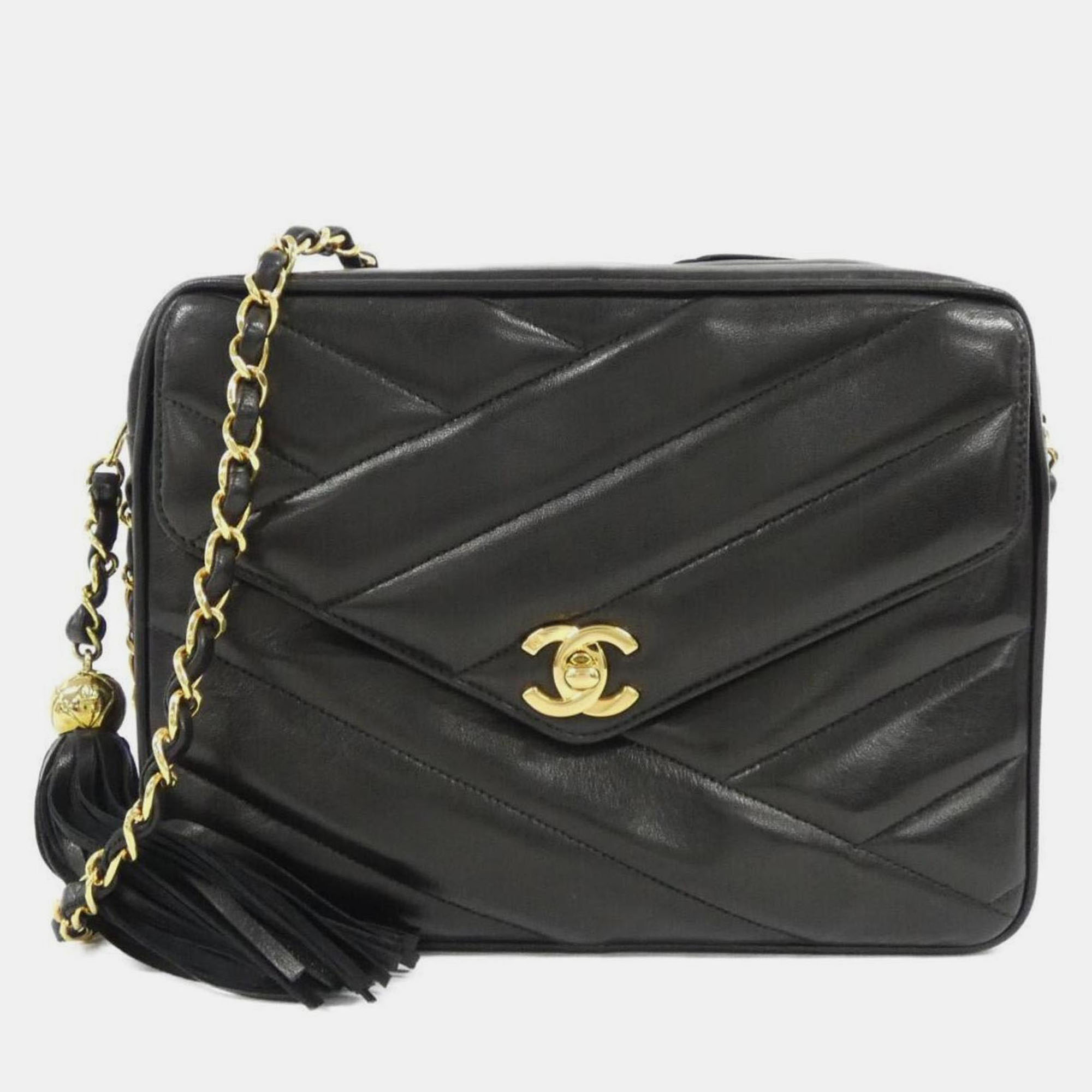 

Chanel Leather Black Shoulder Bag