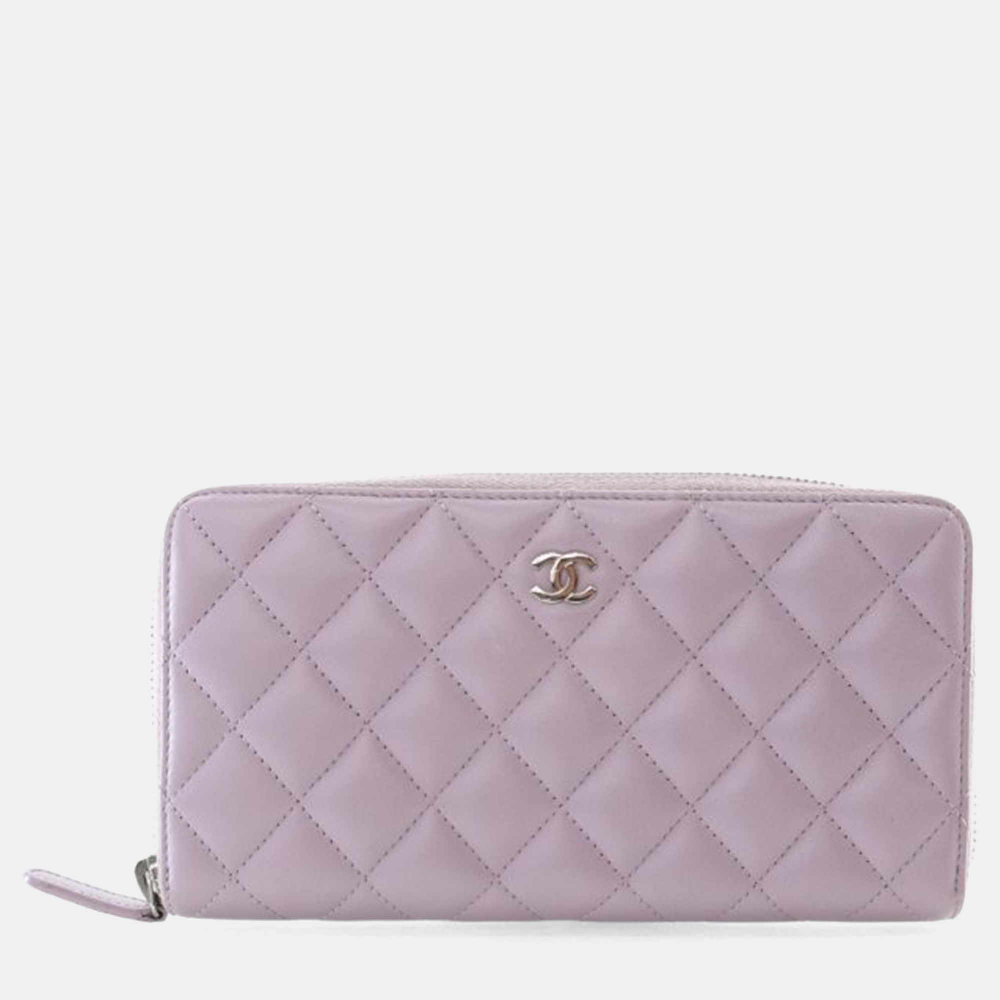 

Chanel Lambskin Classic Long Zip Wallet, Purple