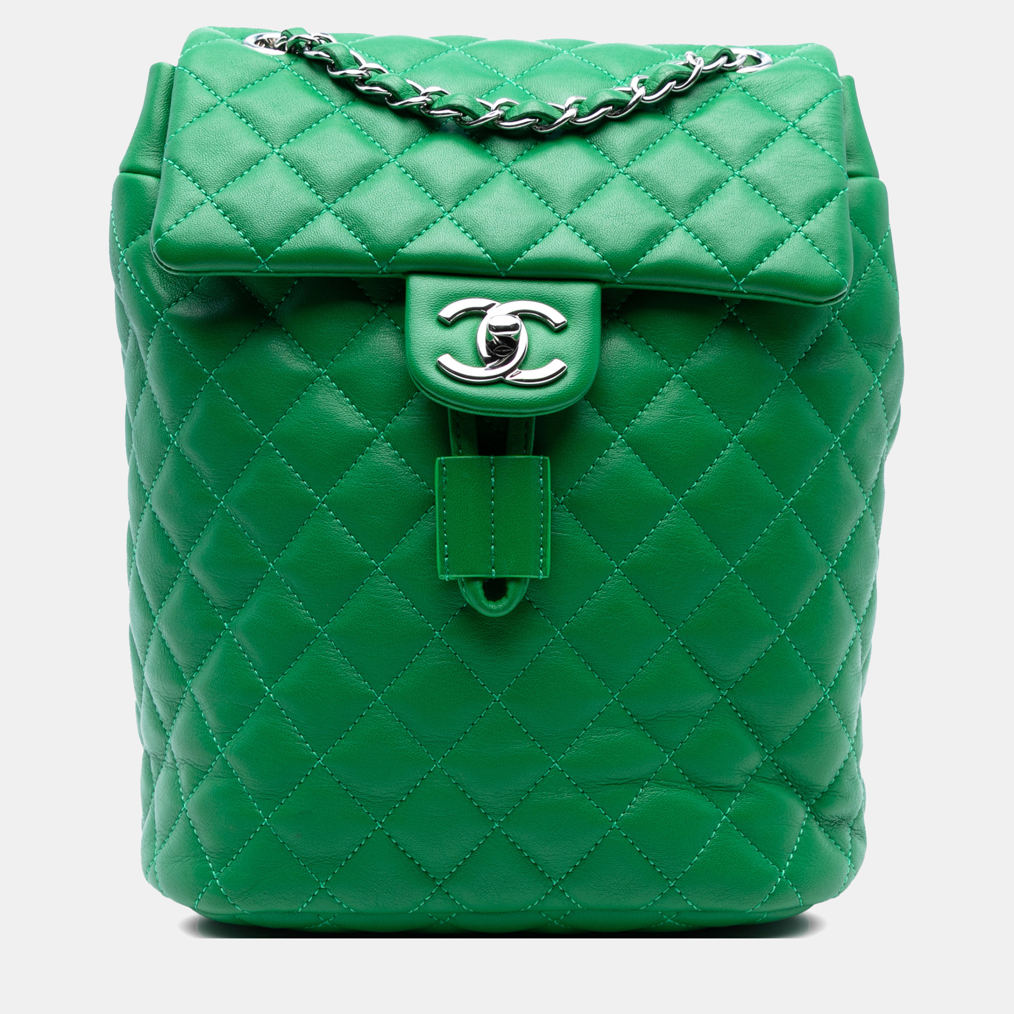 

Chanel Green Small Lambskin Urban Spirit Backpack