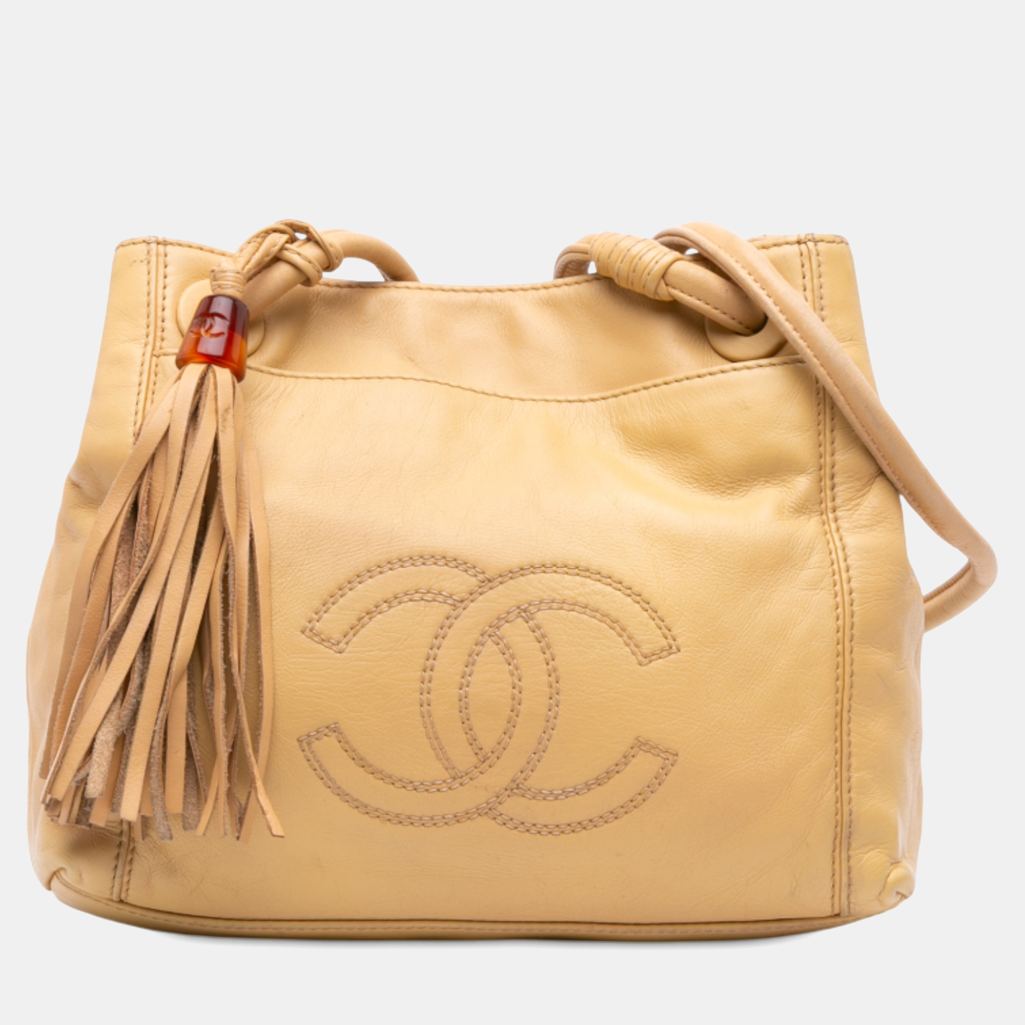 

Chanel Brown Lambskin CC Tassel Shoulder Bag