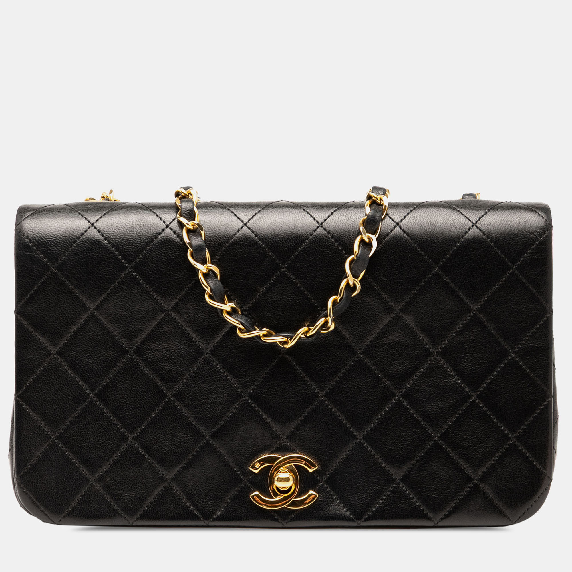 

Chanel Black CC Quilted Lambskin Full Flap