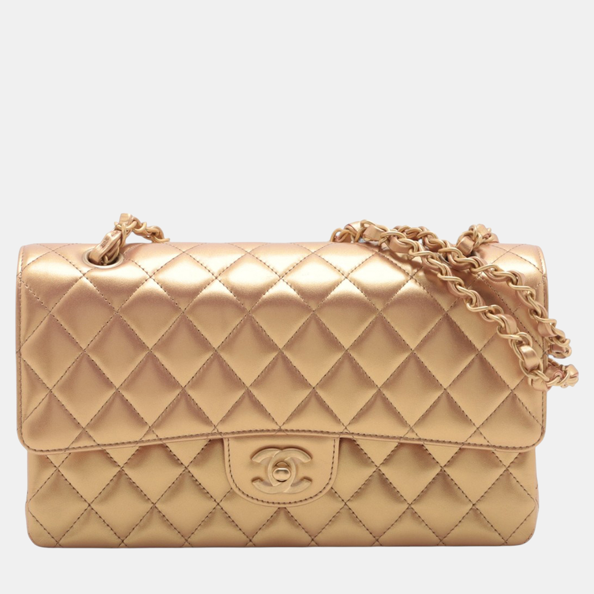 

Chanel Brown Medium Classic Lambskin Double Flap